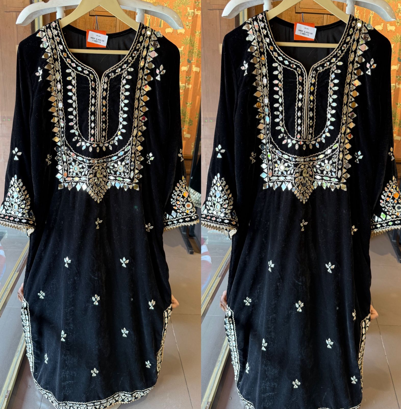 Velvet long Kurta set