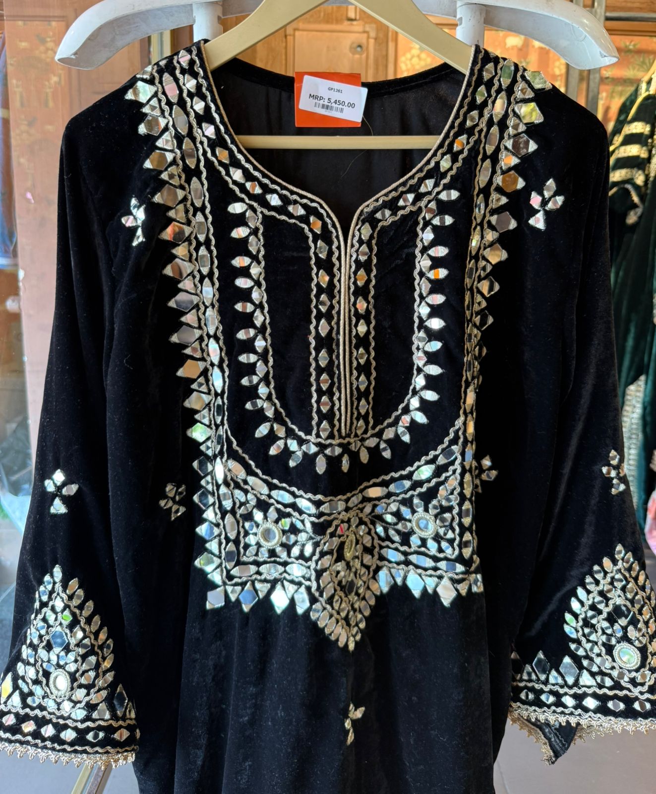 Velvet long Kurta set