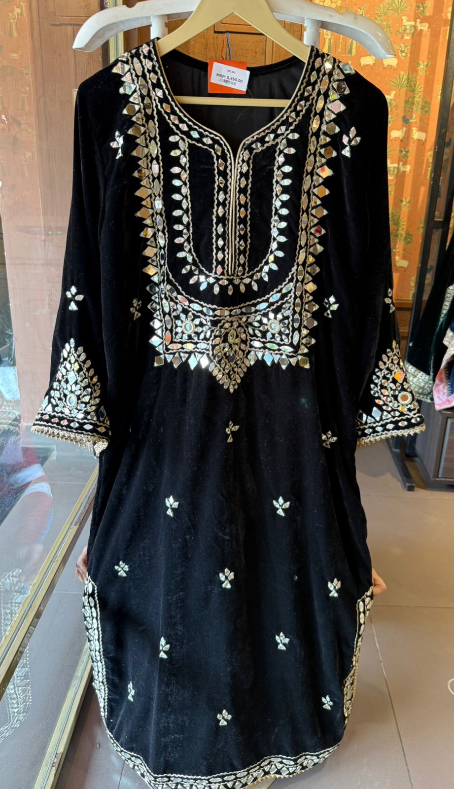 Velvet long Kurta set