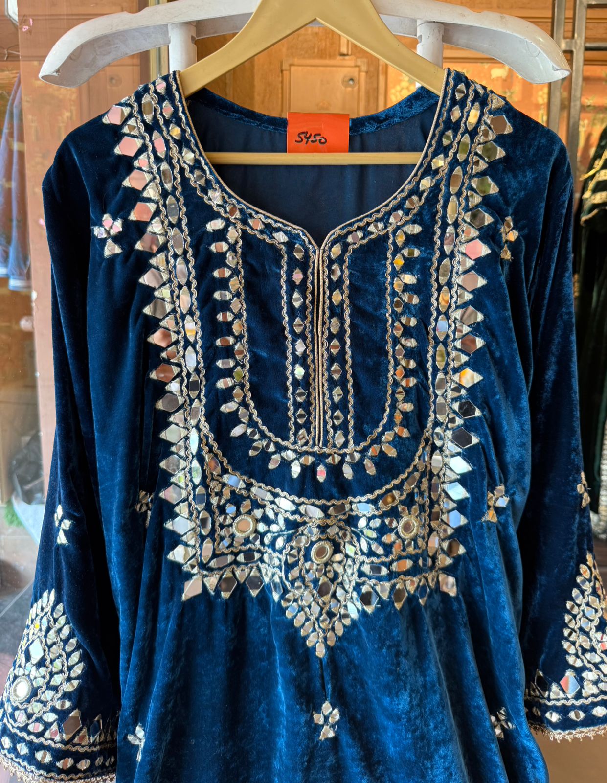 Velvet long Kurta set