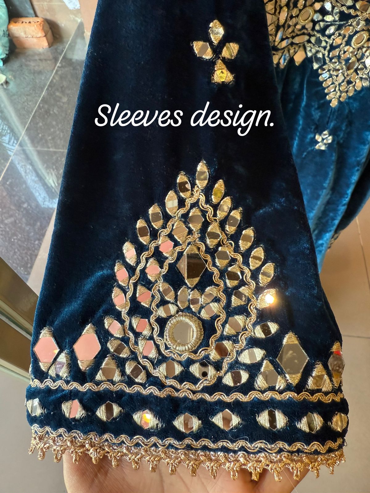 Velvet long Kurta set