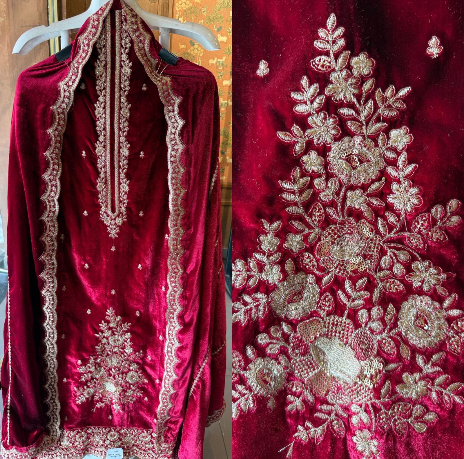 Rich velvet fabric Suit