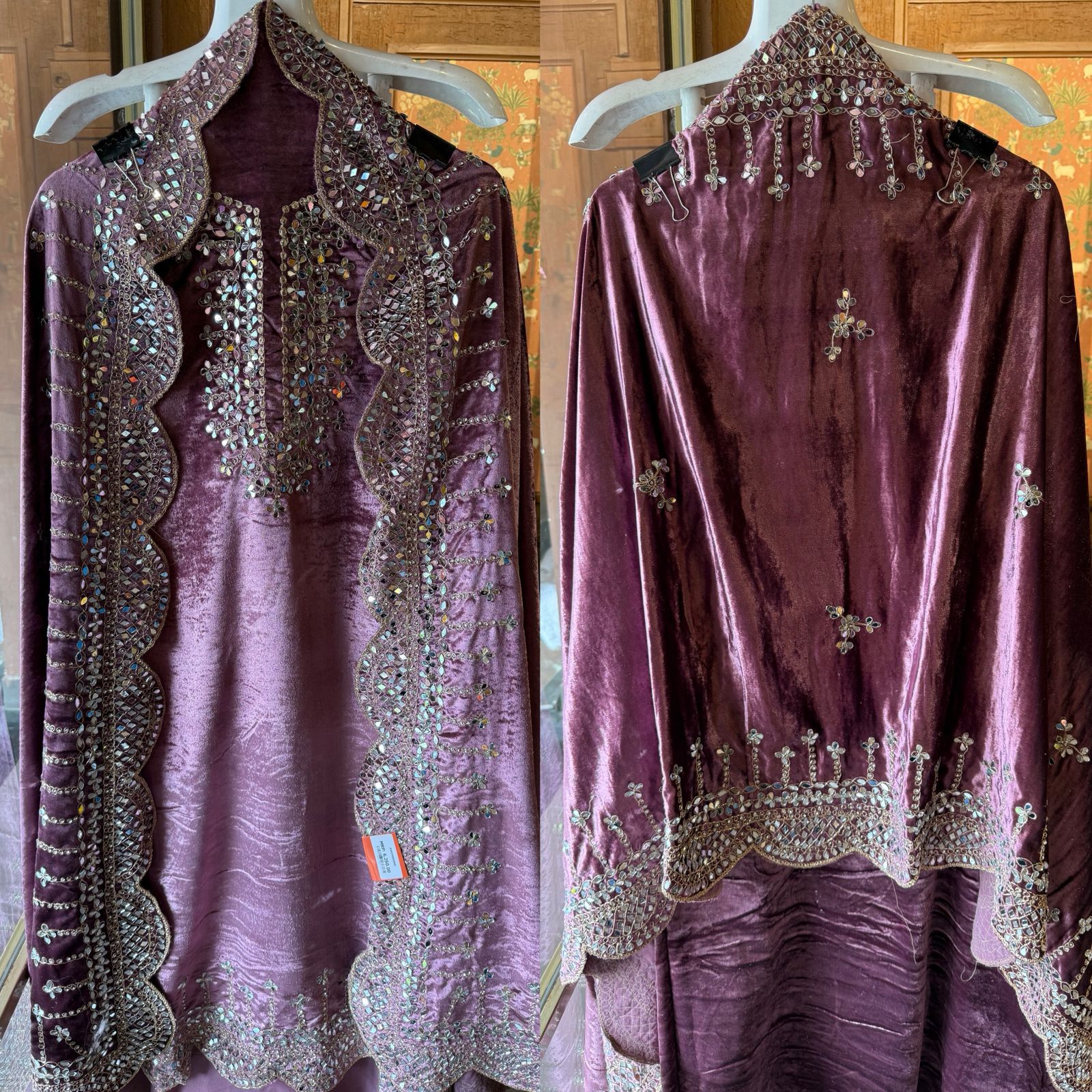 Pure micro velvet plain shirt
