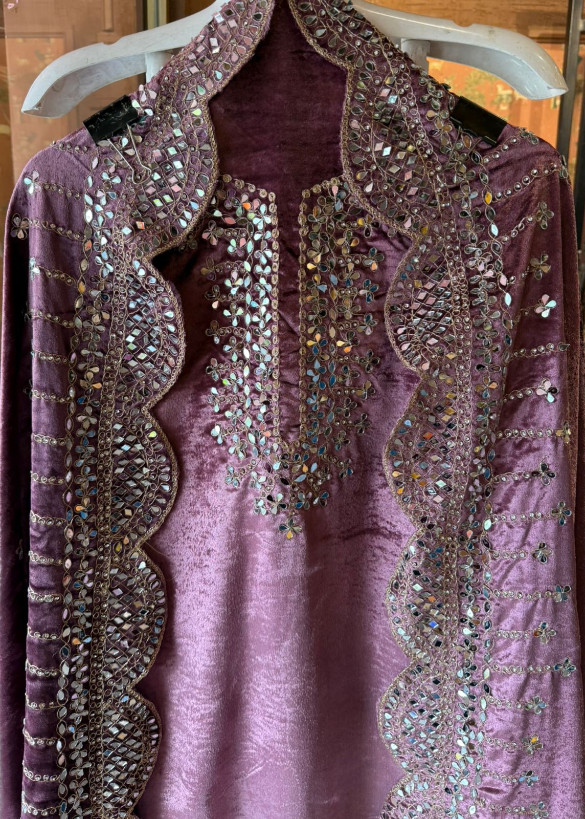Pure micro velvet plain shirt