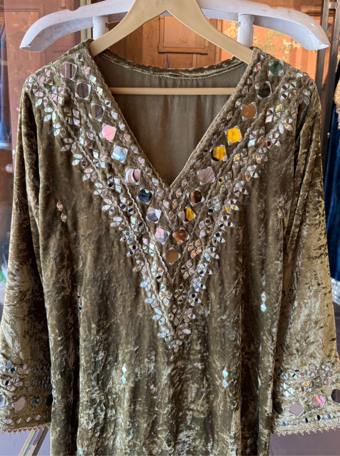 Velvet long Kurta set