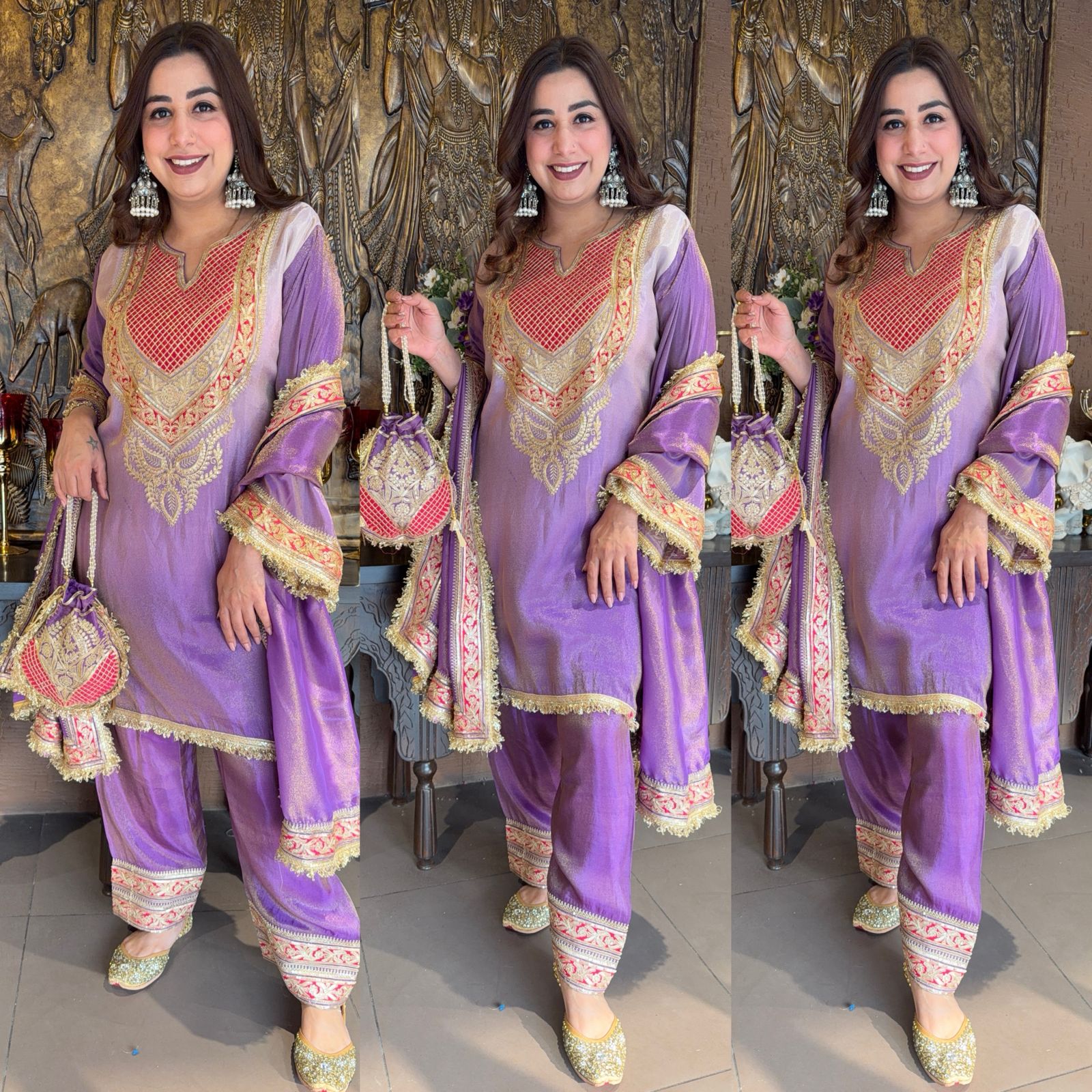 Traditional suit with heavy embellishment