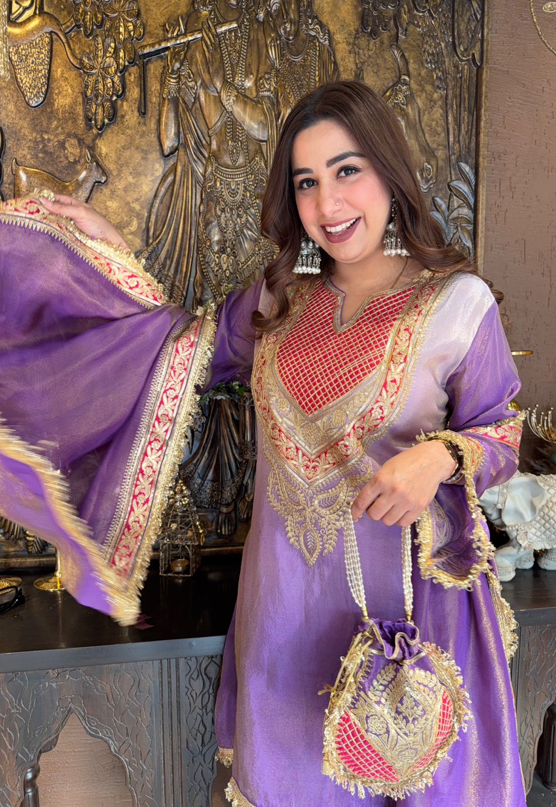 Traditional suit with heavy embellishment