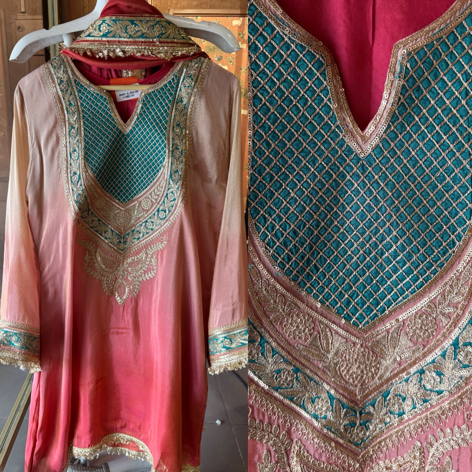 Traditional suit with heavy embellishment