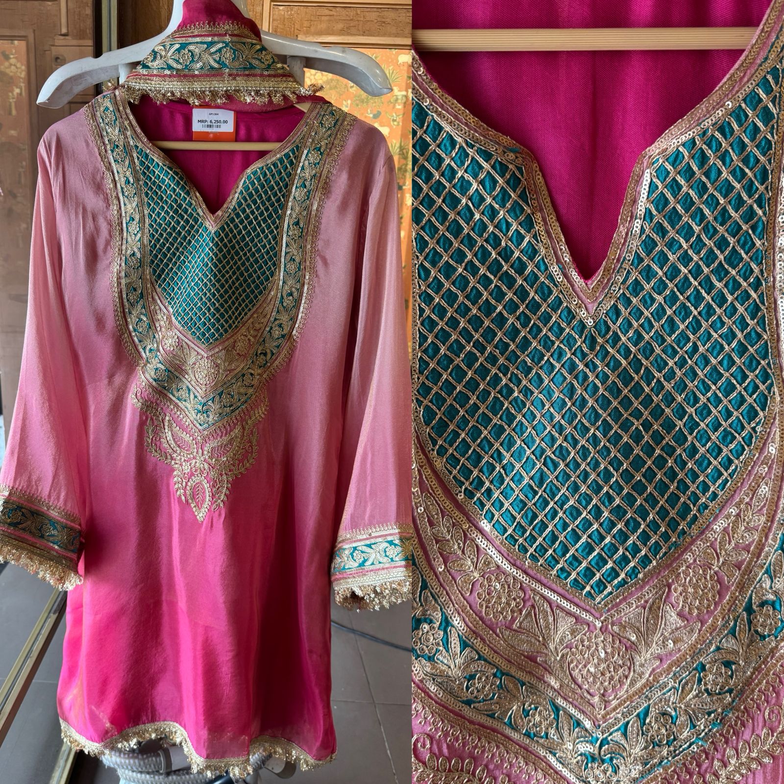 Traditional suit with heavy embellishment