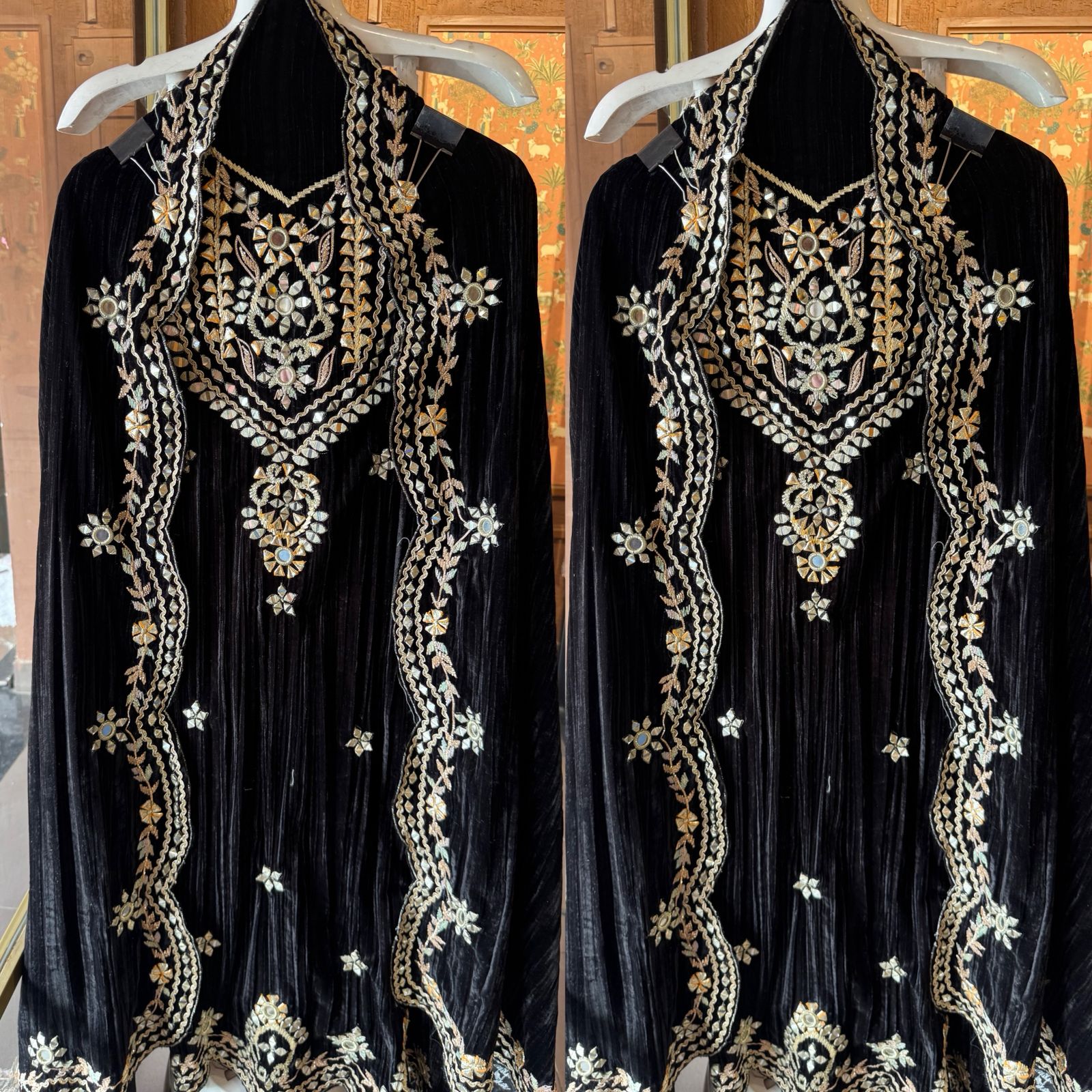 Luxurious rich velvet suit