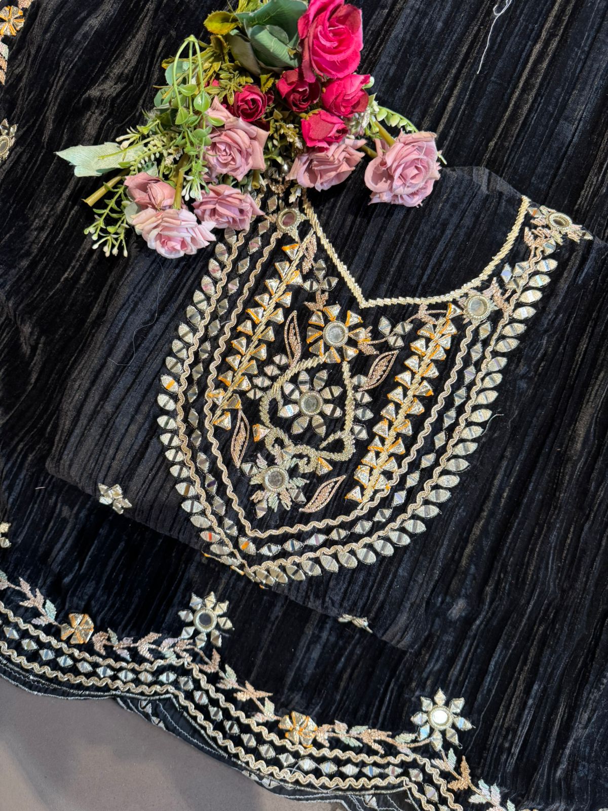 Luxurious rich velvet suit