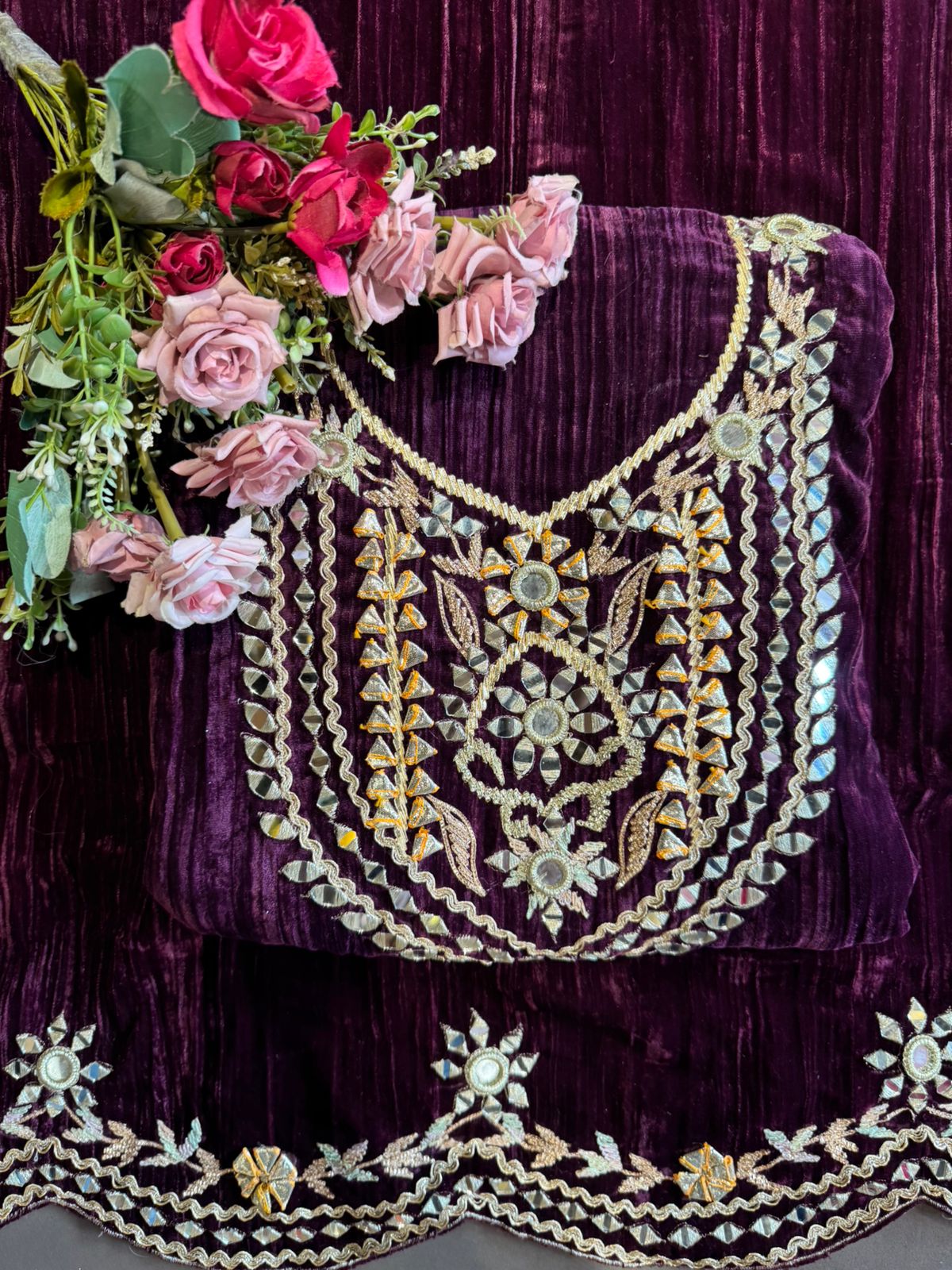 Luxurious rich velvet suit