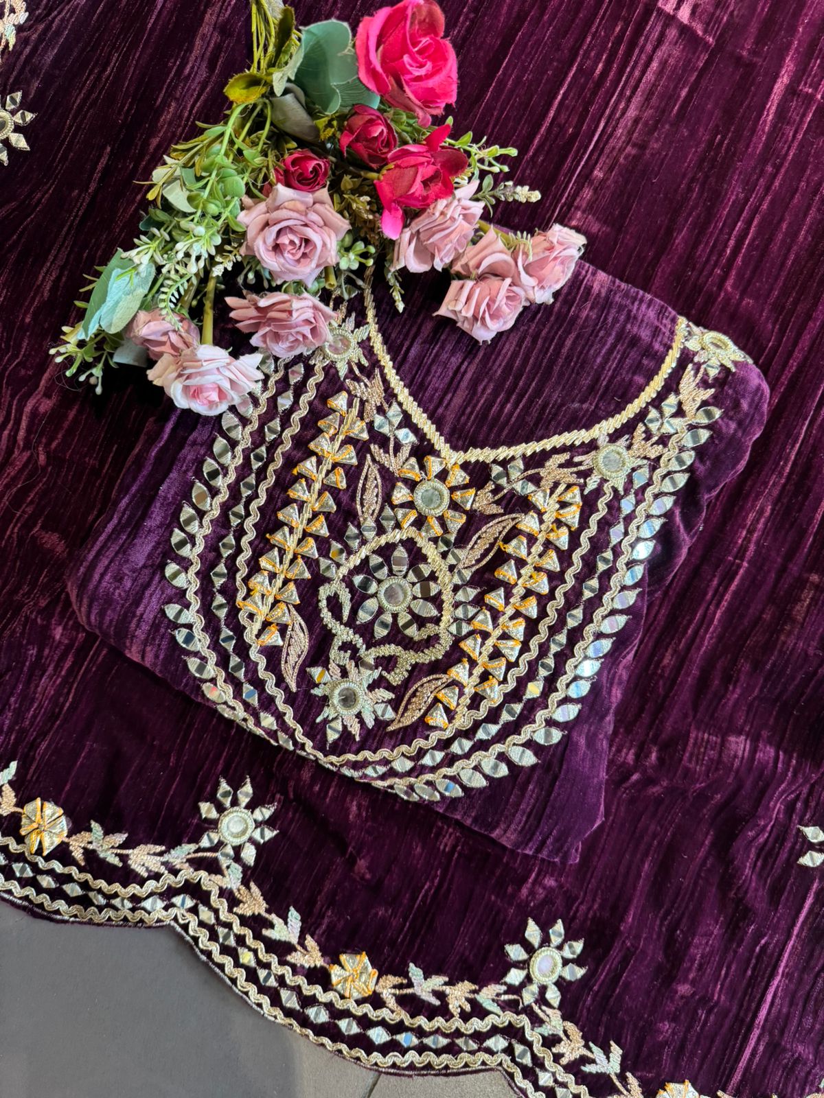 Luxurious rich velvet suit