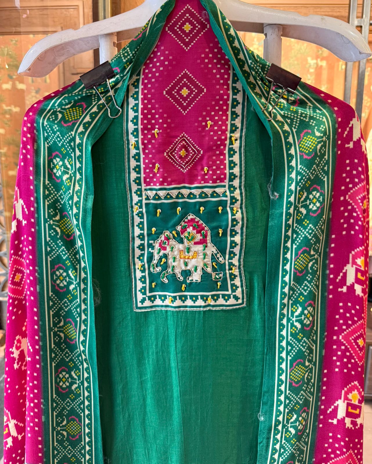 Silk Shirt with digital Patola printed