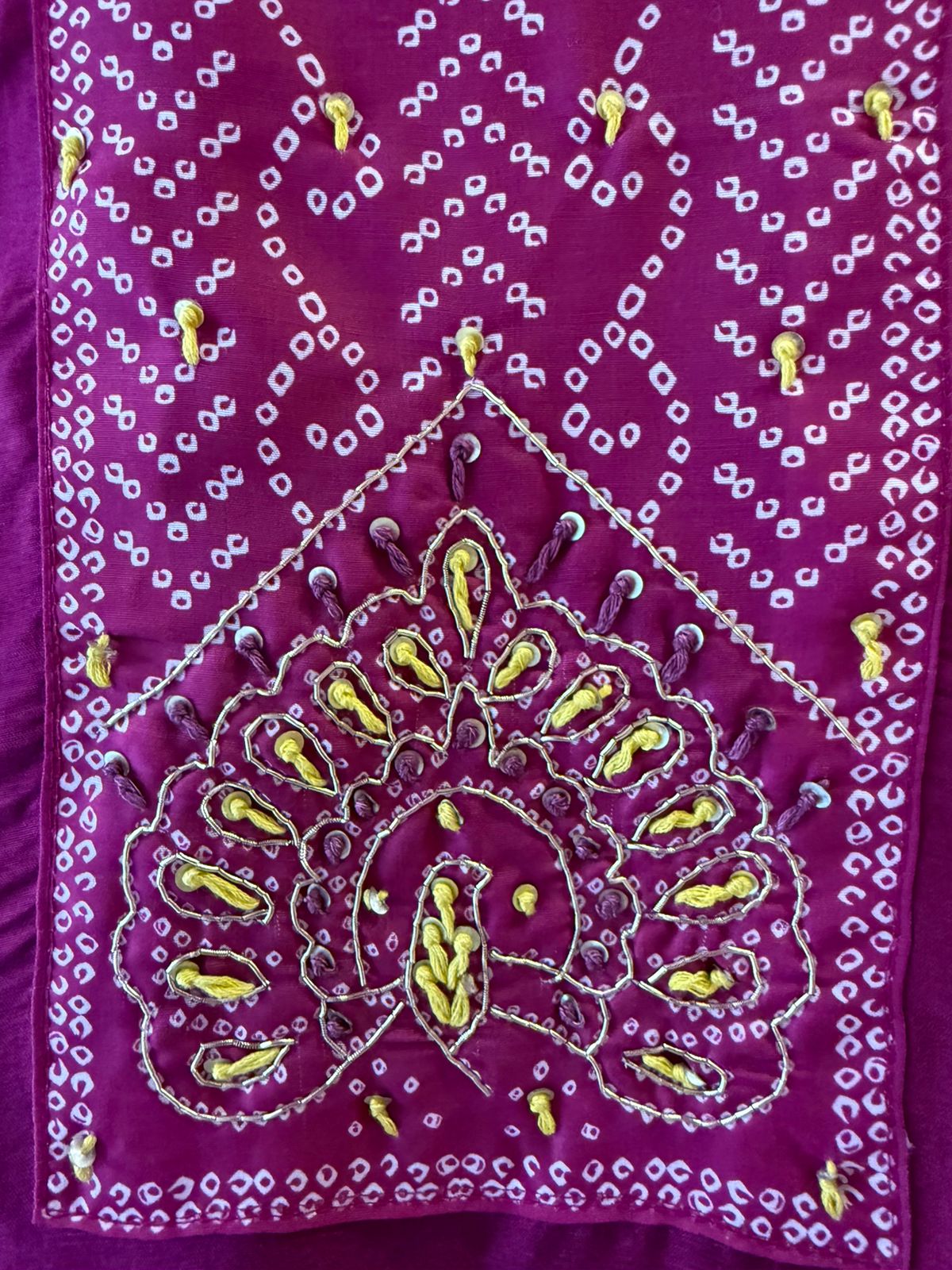 Silk Shirt with digital Bandhani printed