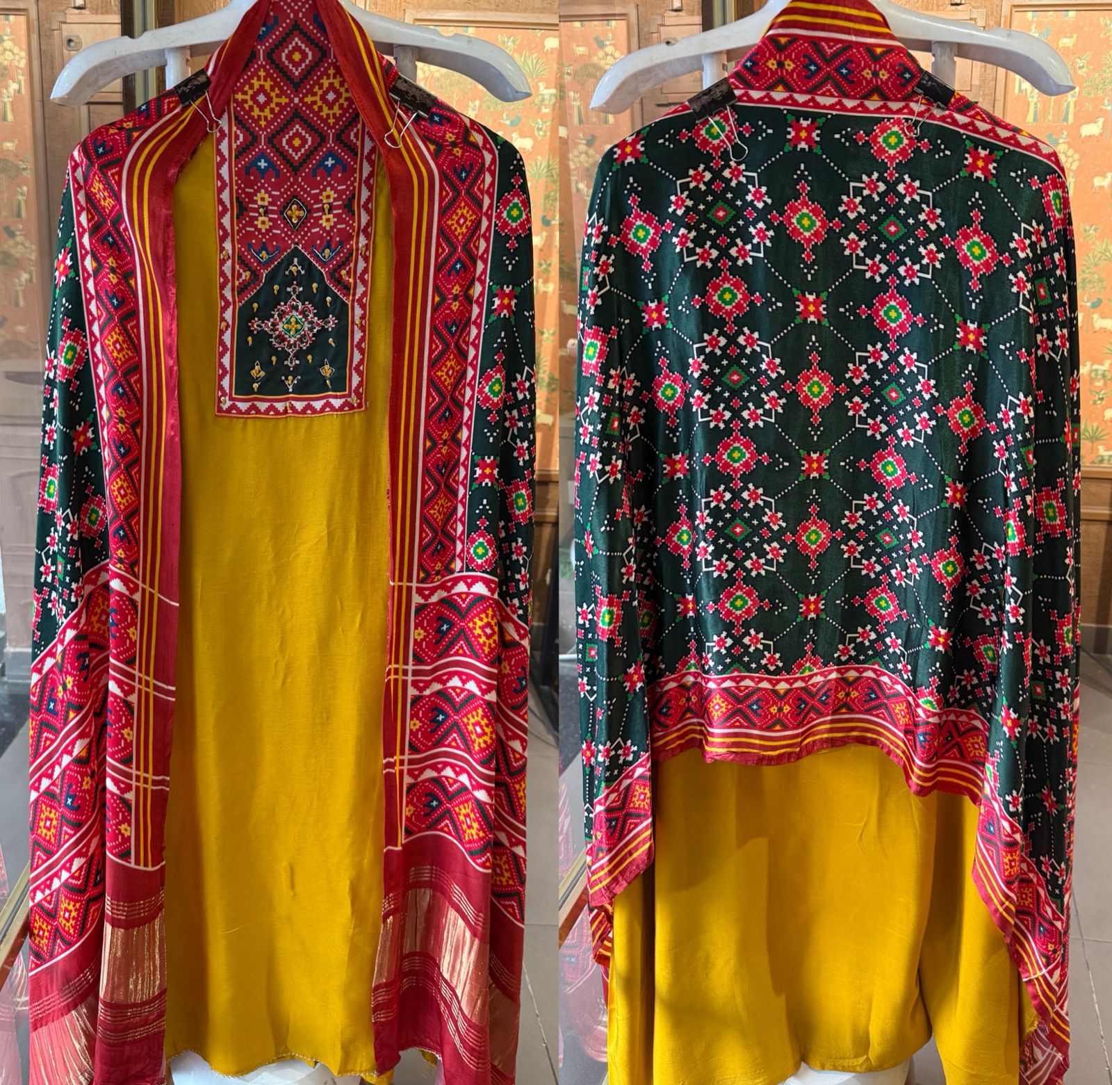 Silk Shirt with digital Bandhani printed