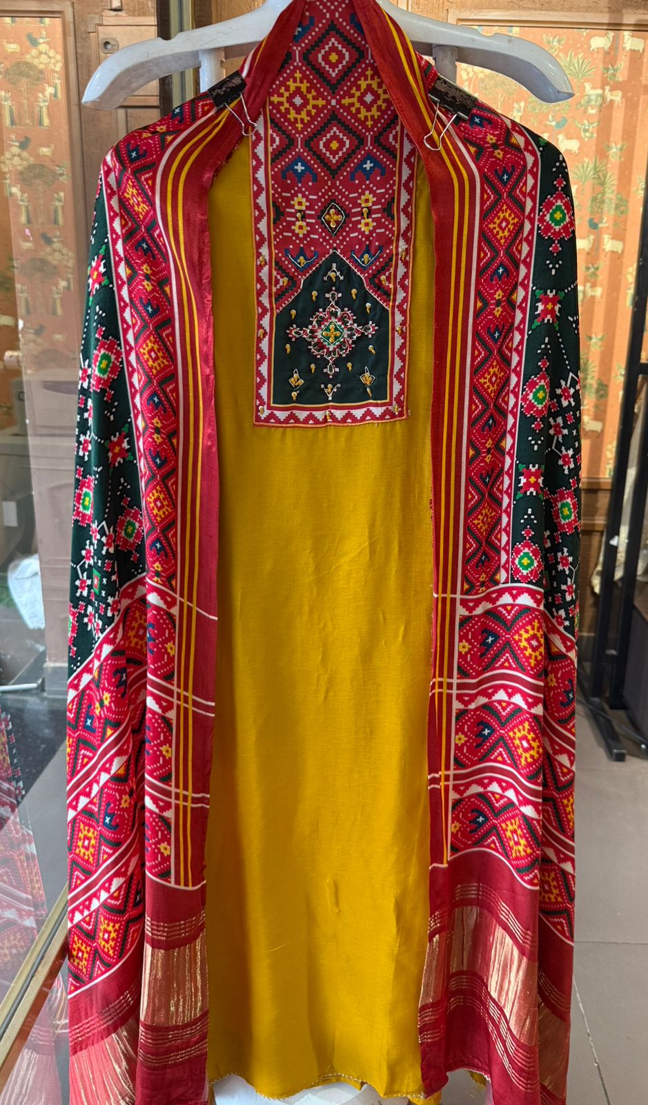 Silk Shirt with digital Bandhani printed