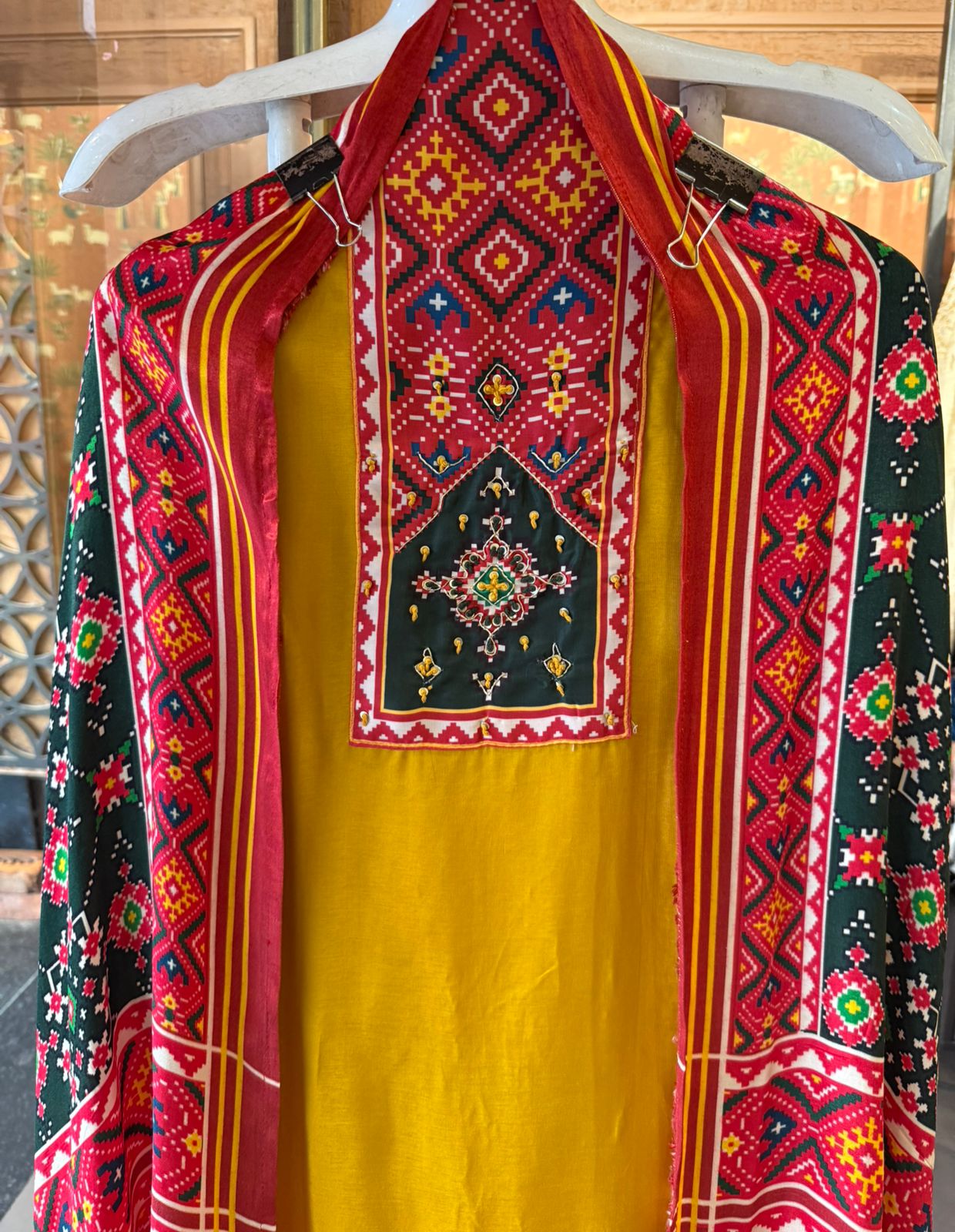 Silk Shirt with digital Bandhani printed