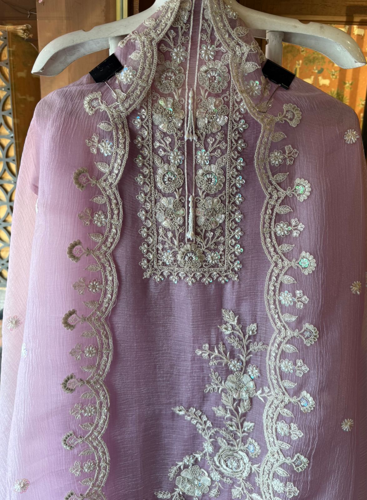 Crushed tissue Unstitched Shirt