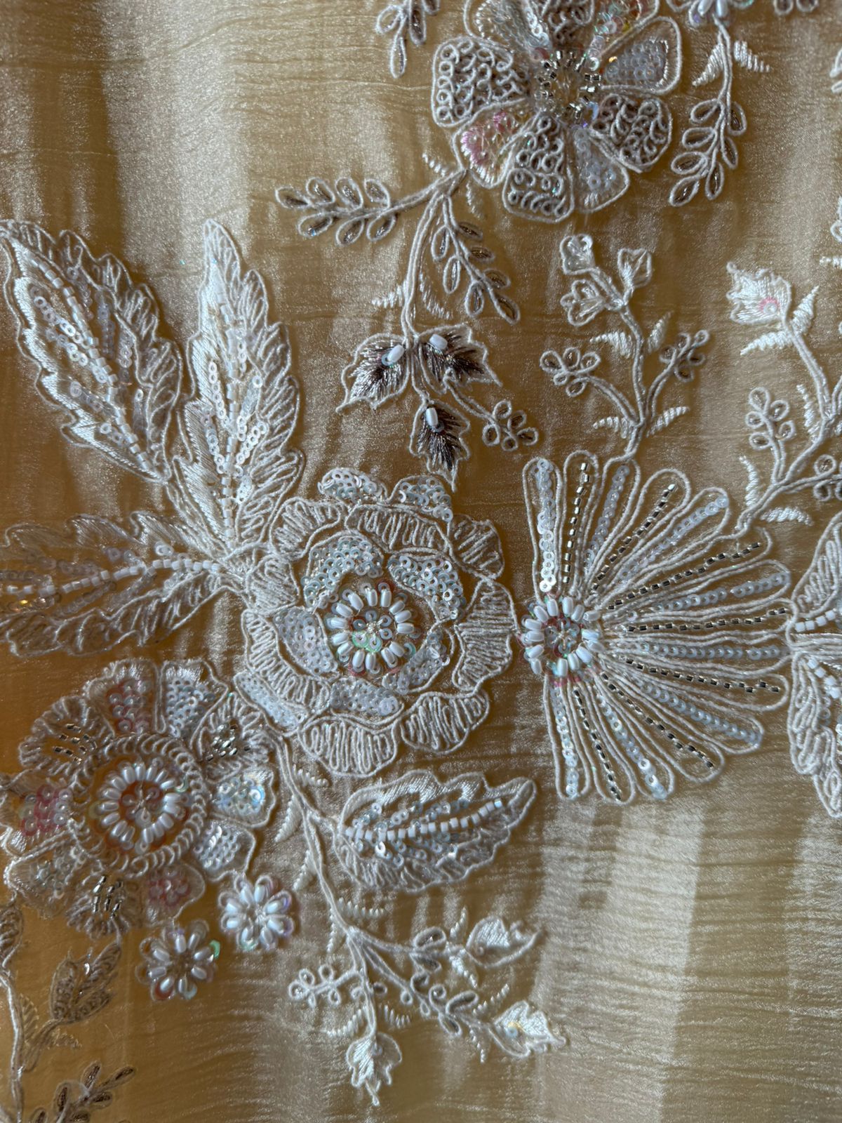 Crushed tissue Unstitched Shirt