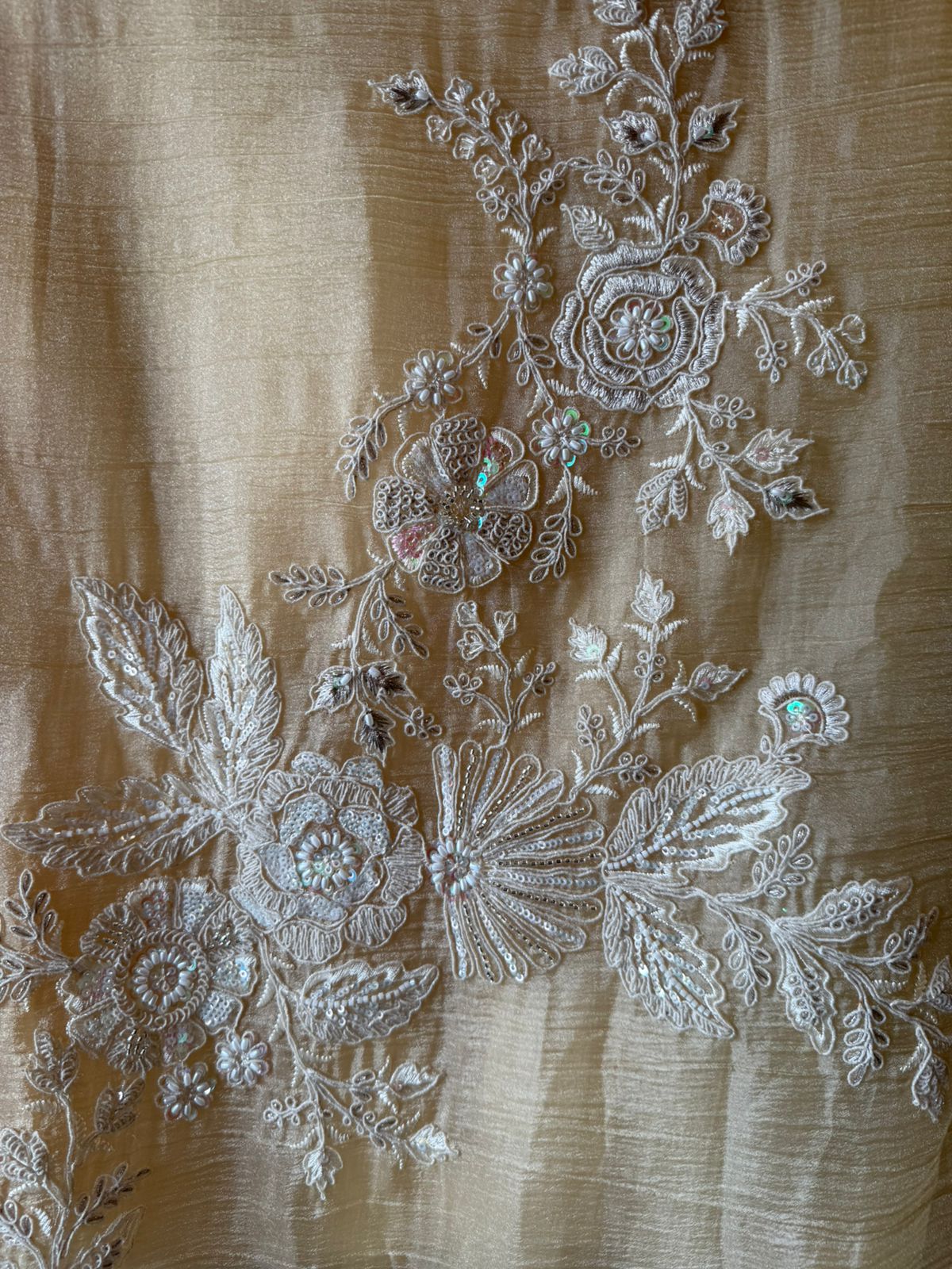 Crushed tissue Unstitched Shirt