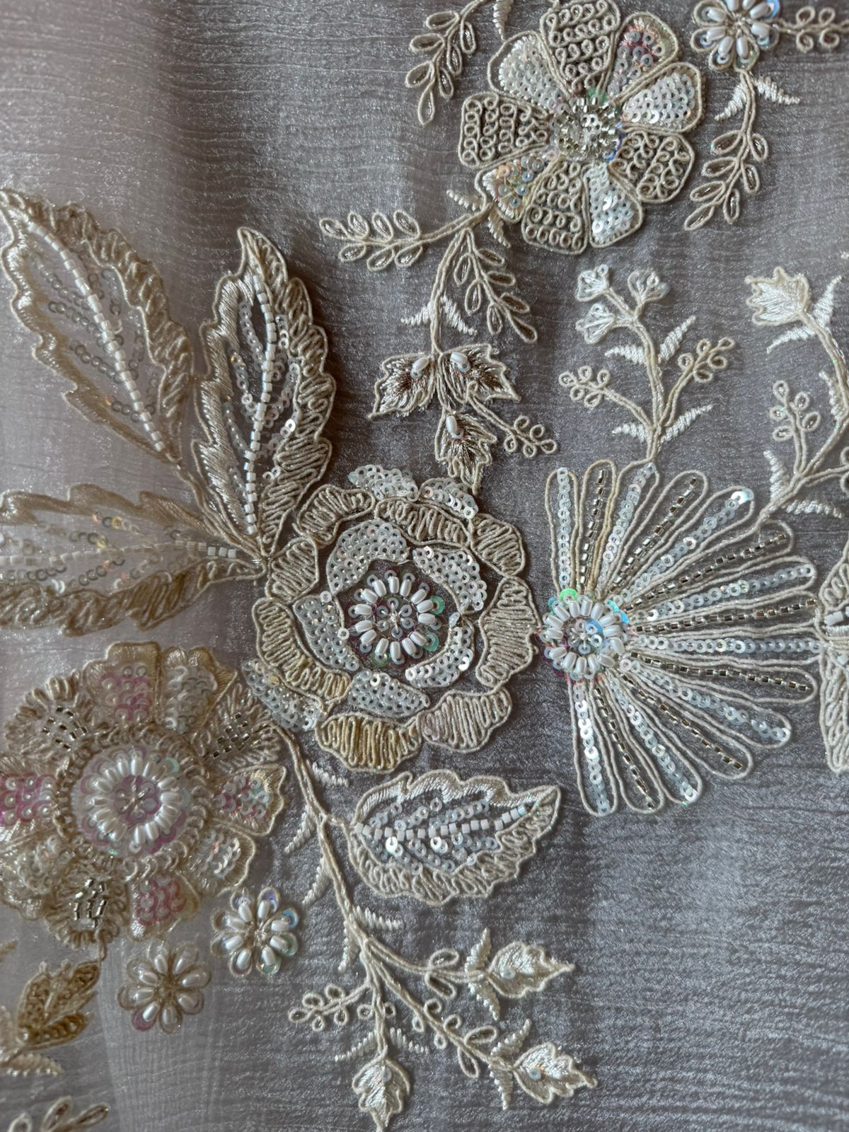Crushed tissue Unstitched Shirt