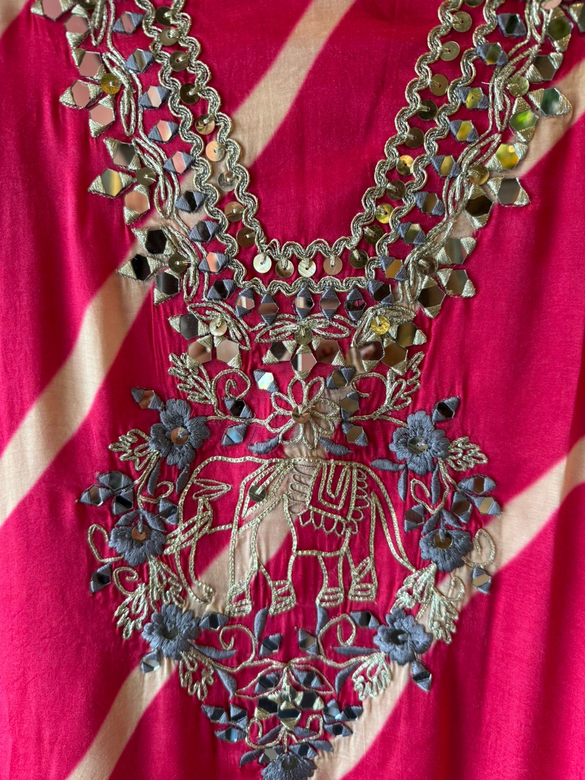 Satin-Silk Bandhani Suit