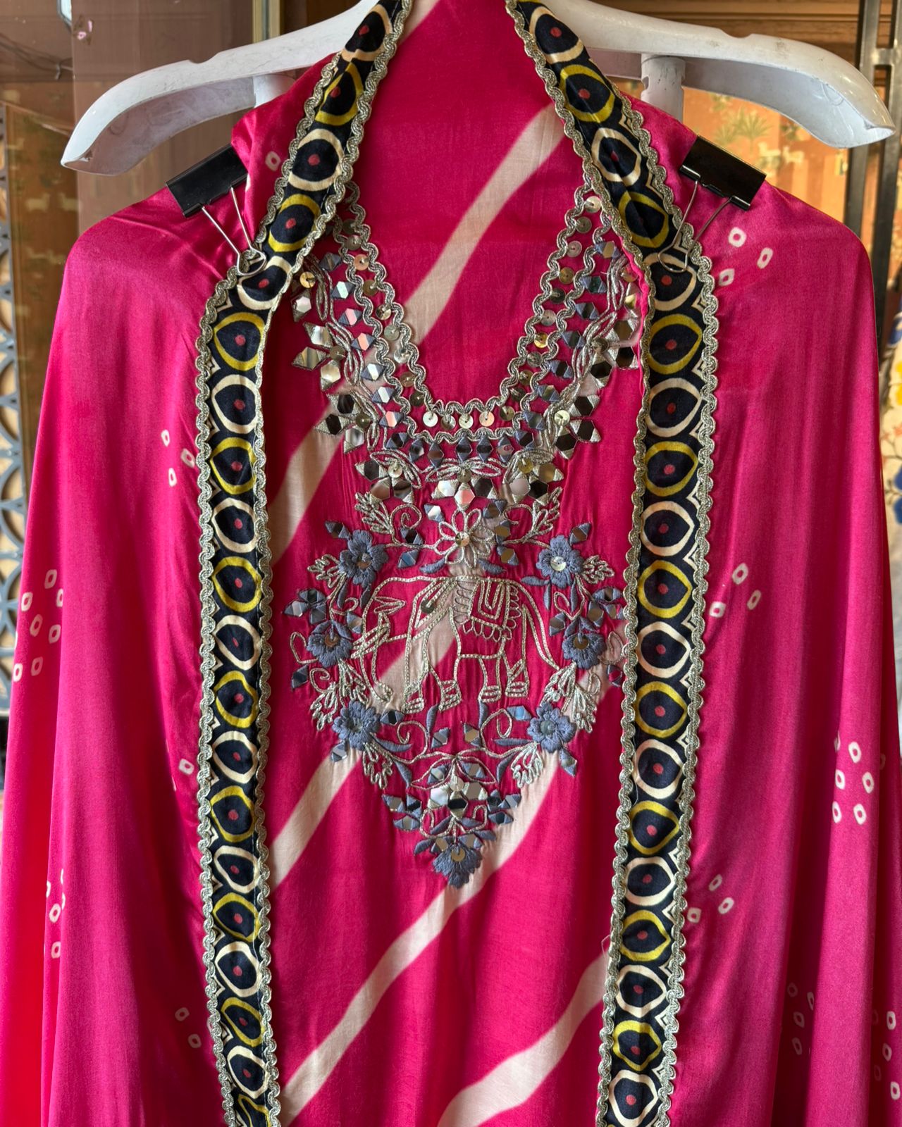 Satin-Silk Bandhani Suit