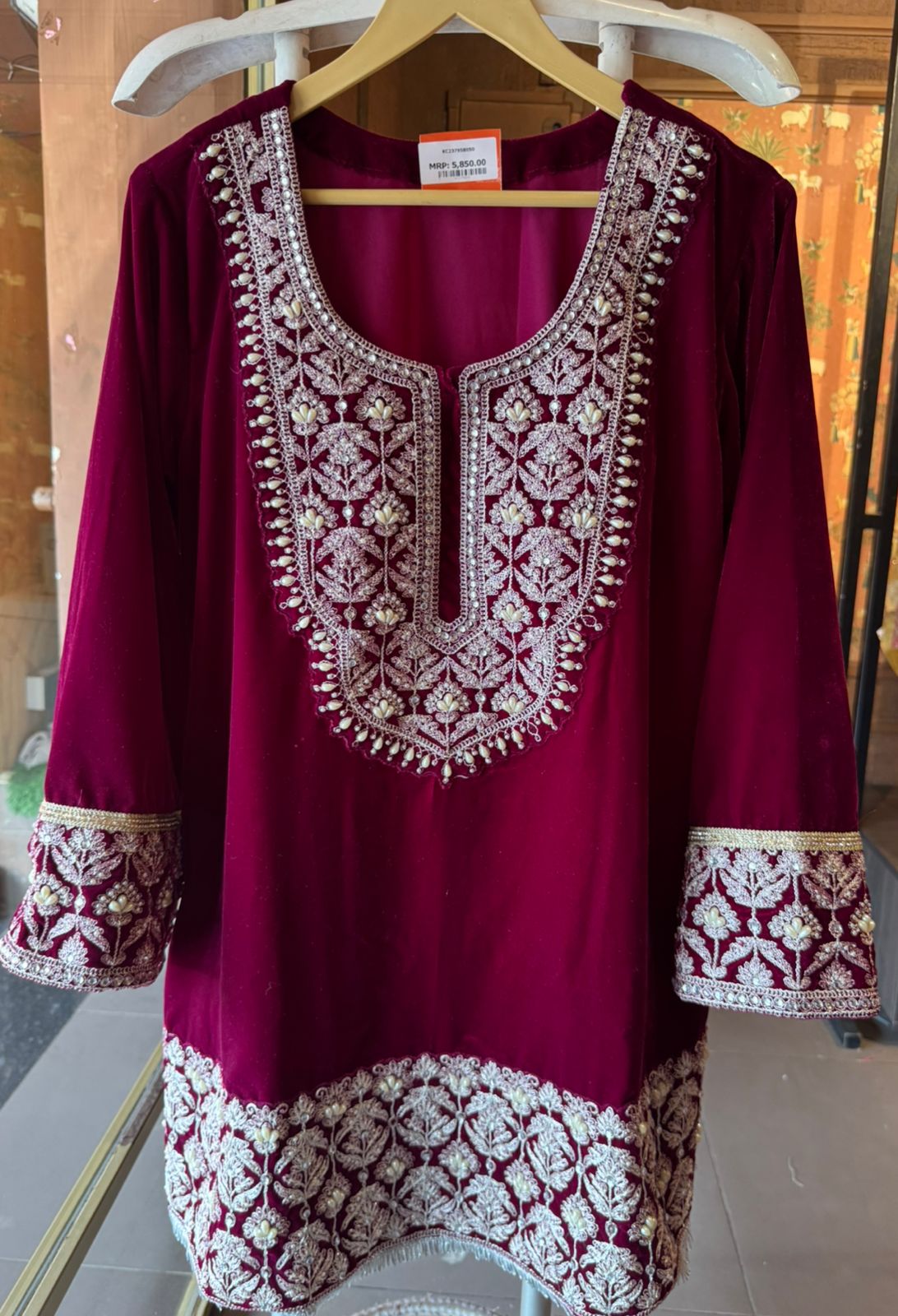 Velvet embroidered Pakistani/Indian ethnic Set
