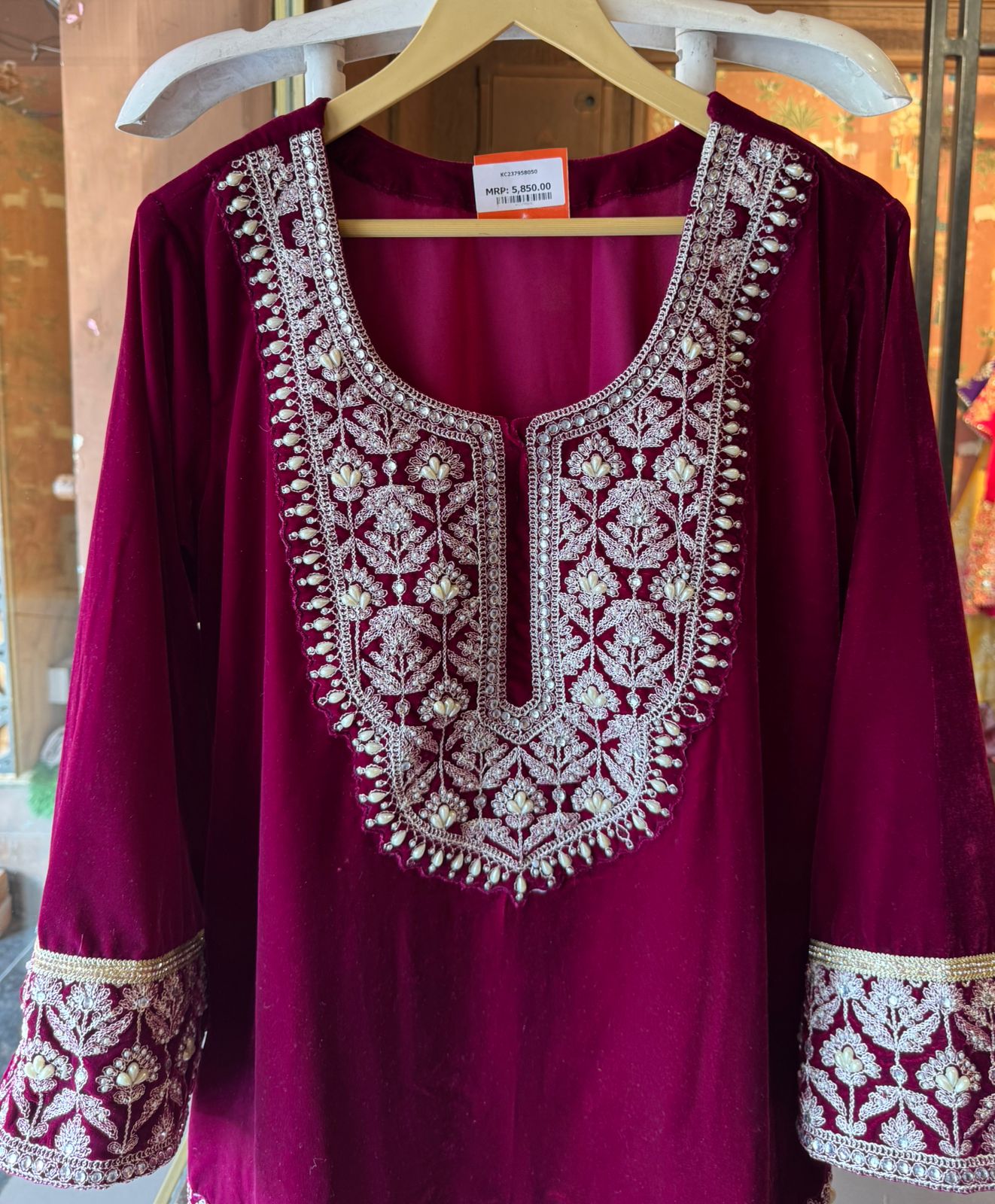 Velvet embroidered Pakistani/Indian ethnic Set