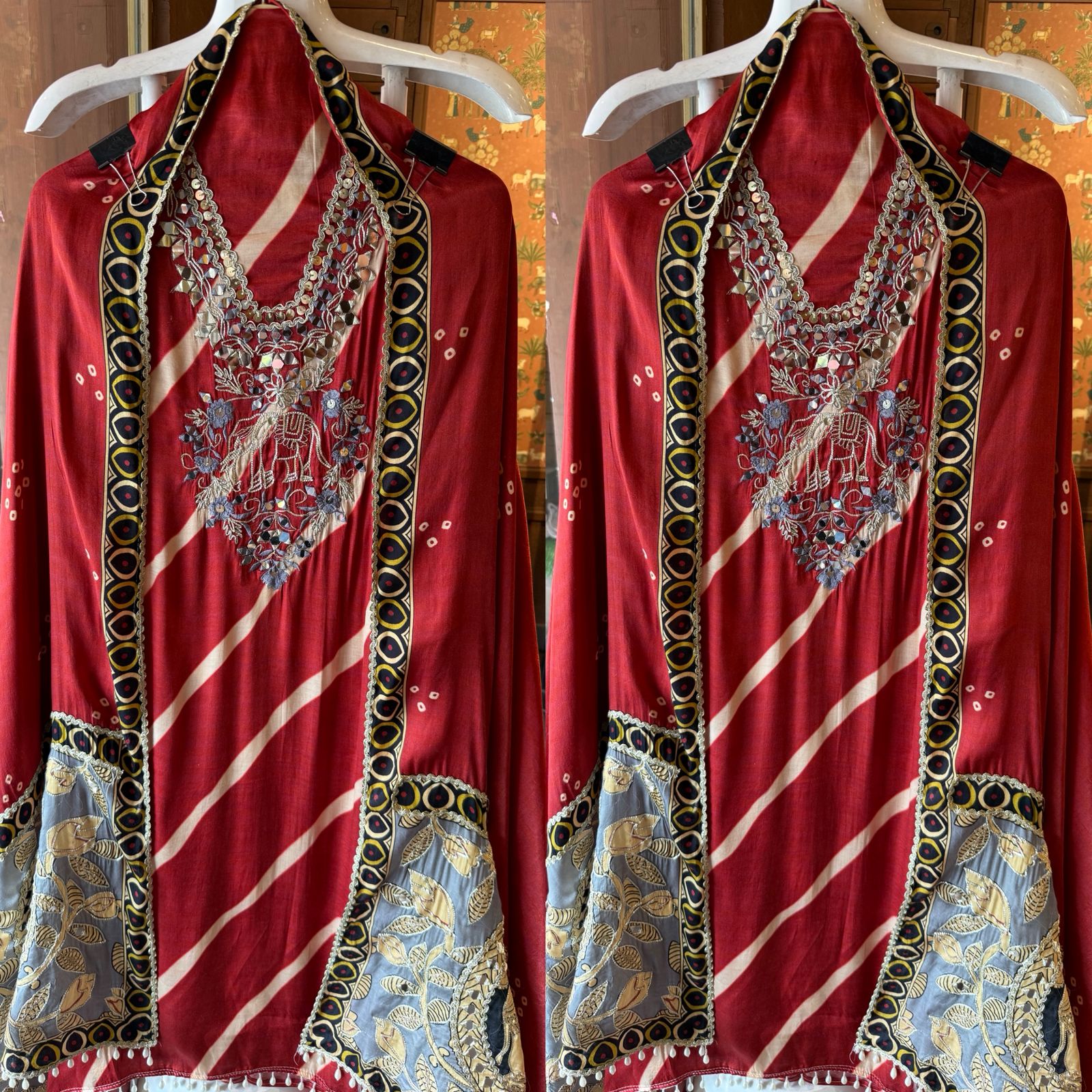 Satin-Silk Bandhani Suit