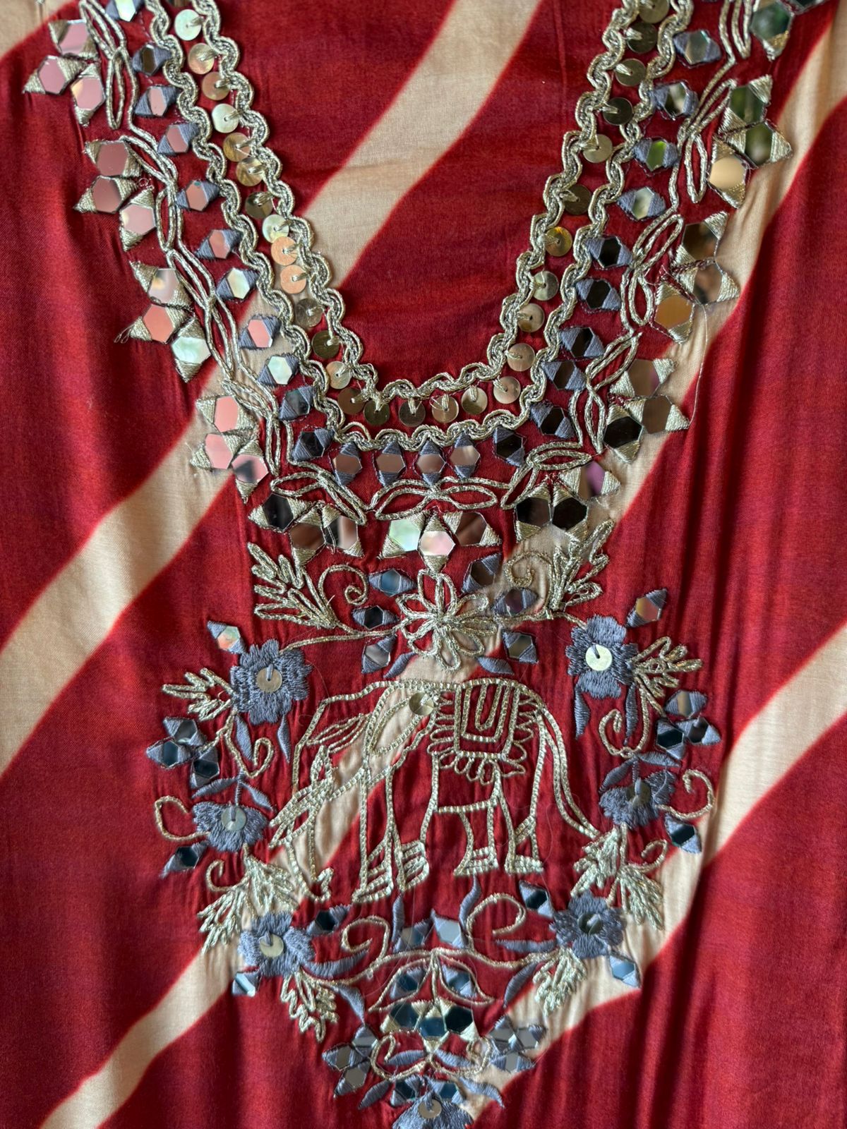 Satin-Silk Bandhani Suit