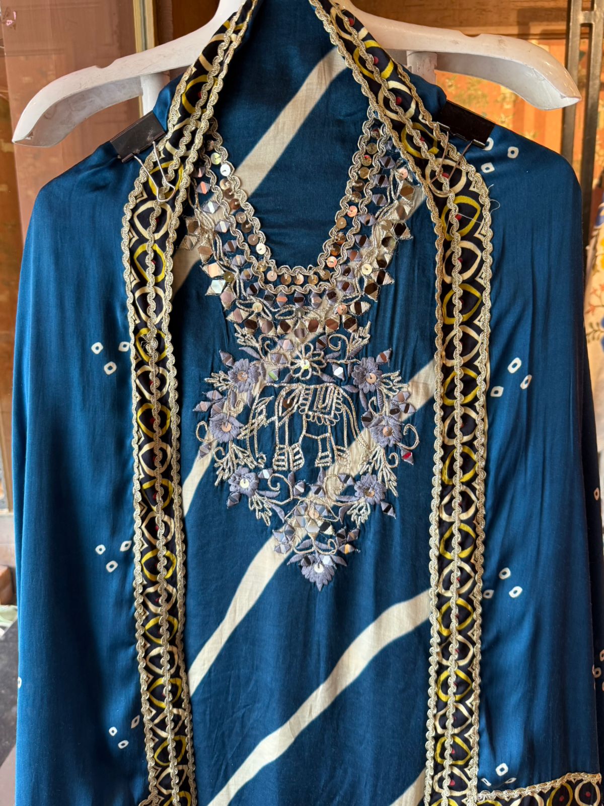 Satin-Silk Bandhani Suit