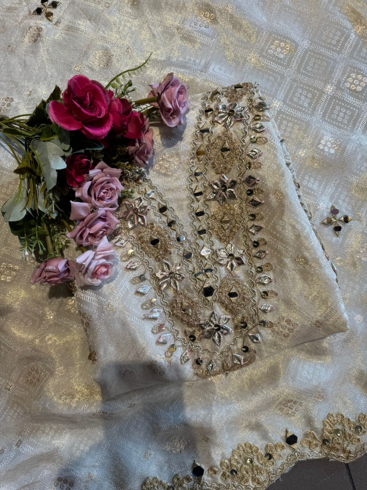 Festive Jacquard Embroidered Unstitched Suit