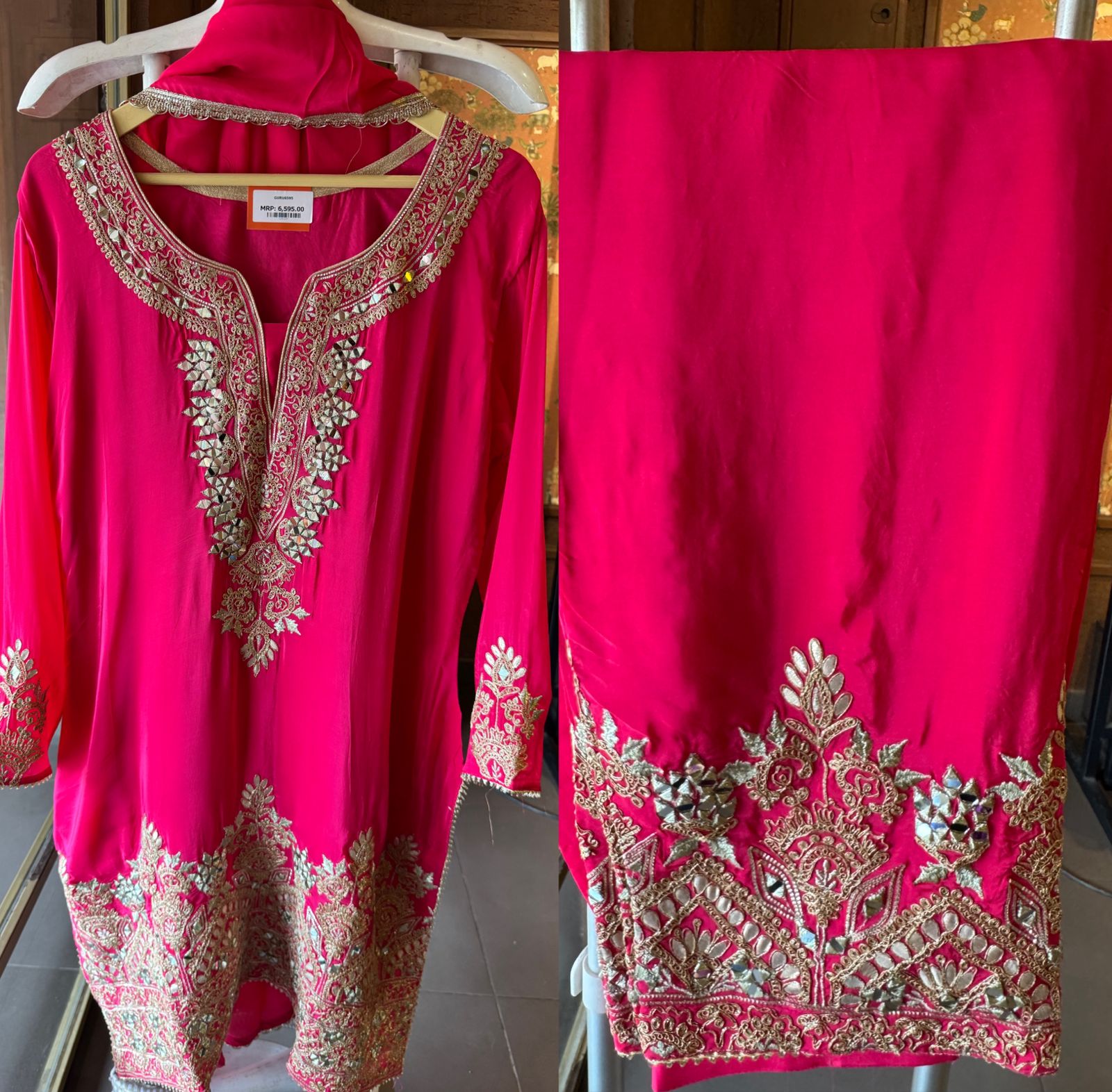 Pure crepe traditional suit