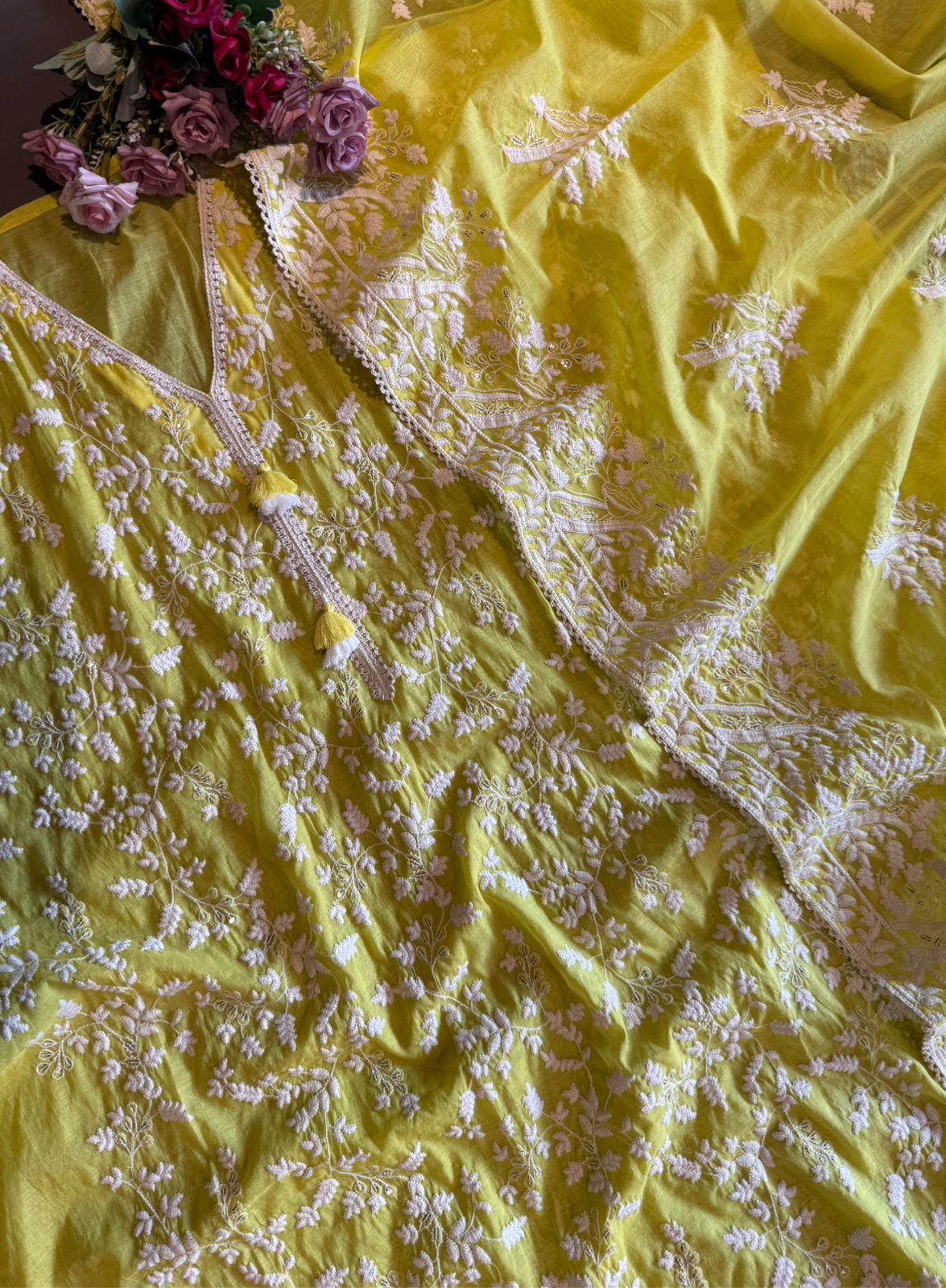 Summer Chikankari Embroidered Unstitched Suit