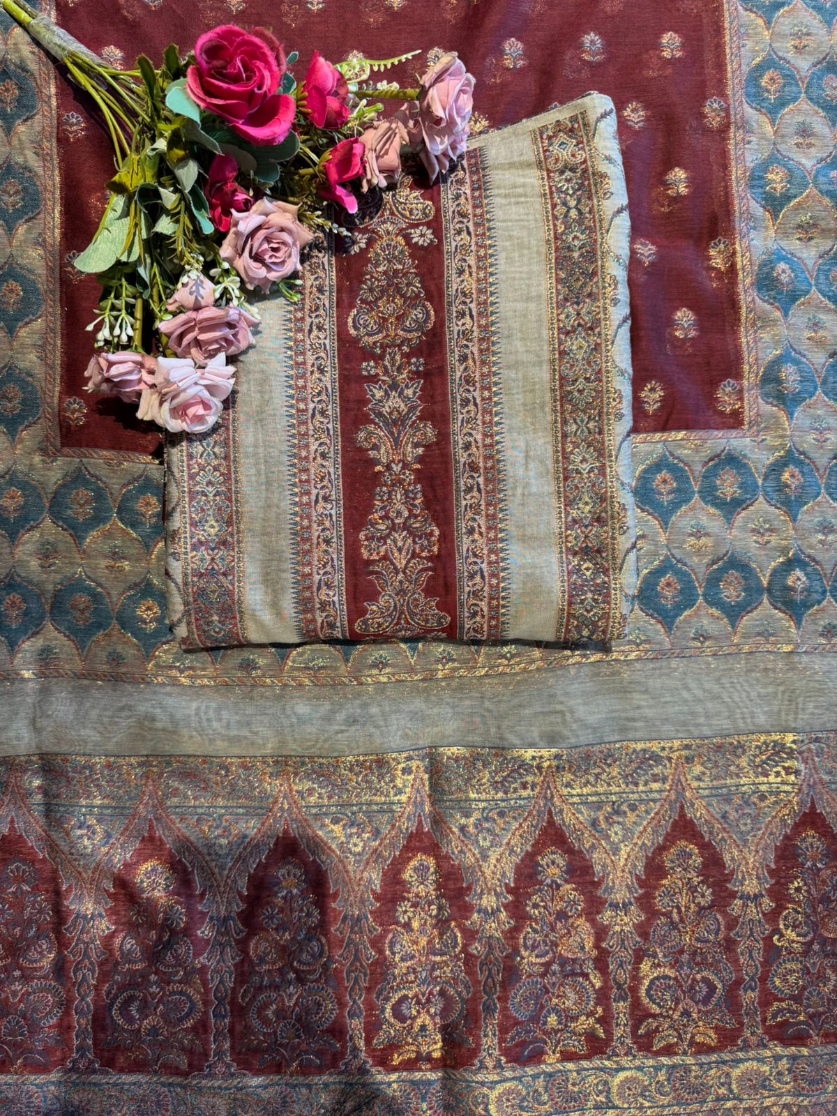 Pure jamdaani cotton Silk Suit