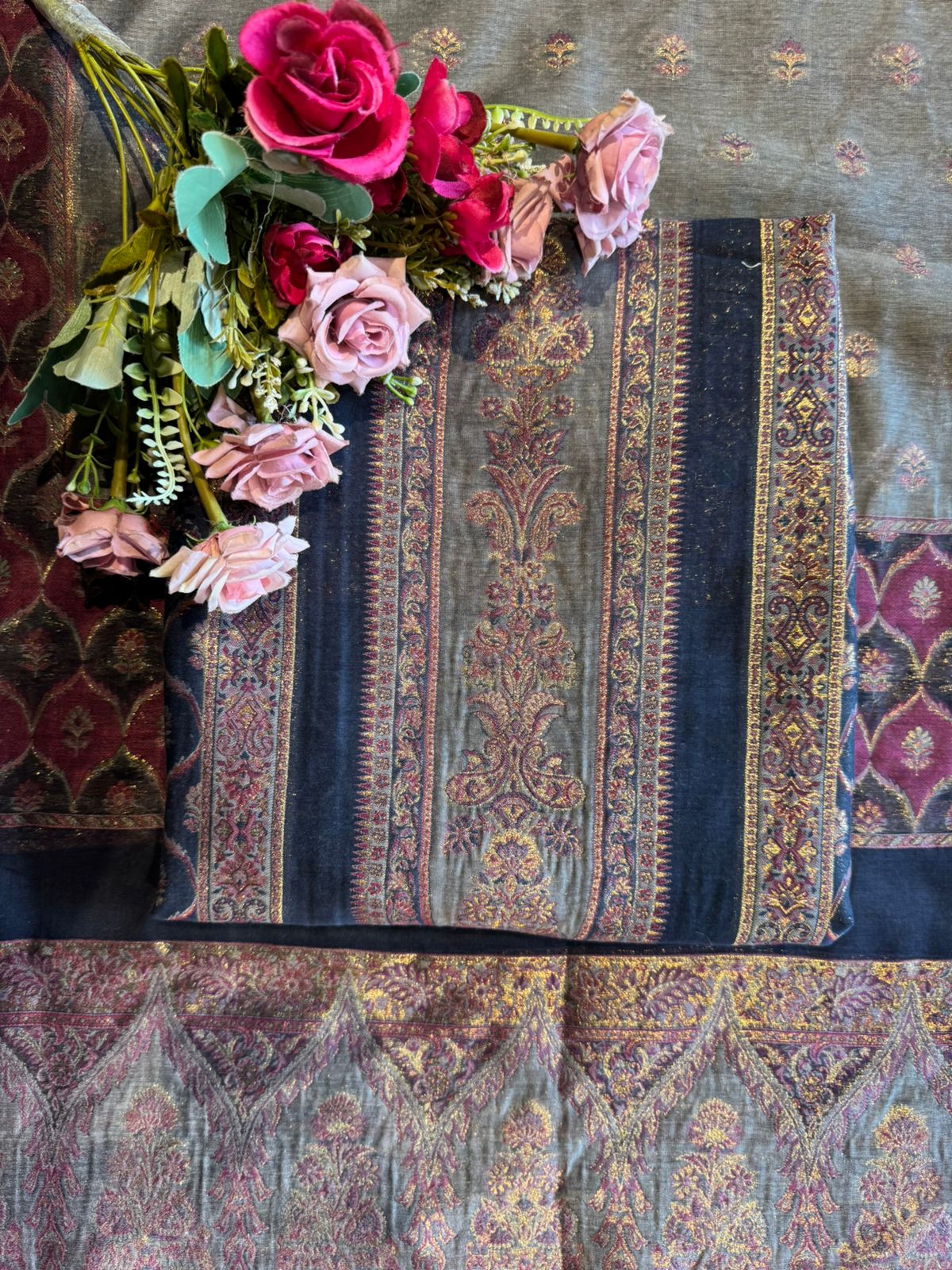 Pure jamdaani cotton Silk Suit