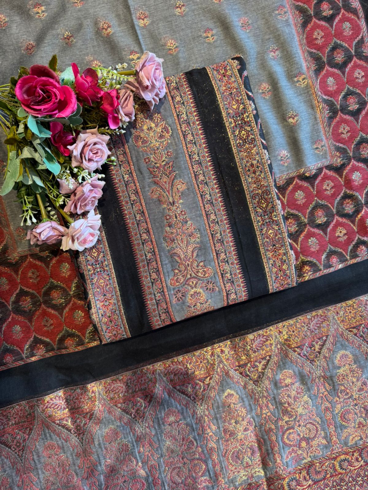 Pure jamdaani cotton Silk Suit