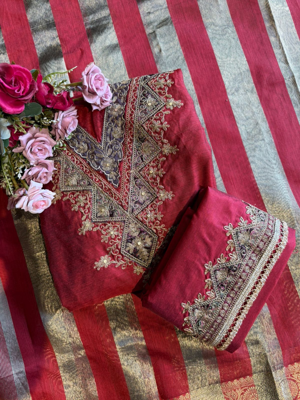 Banarsi silk suit