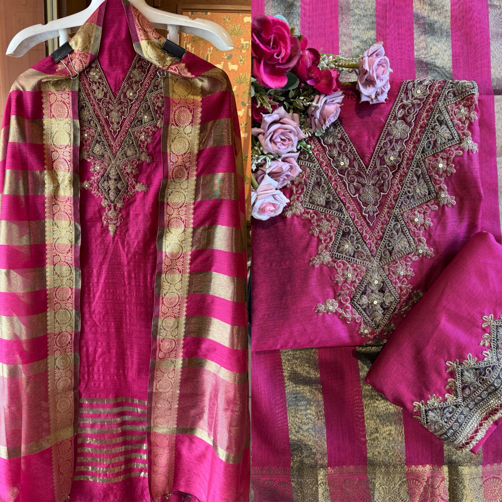 Banarsi silk suit