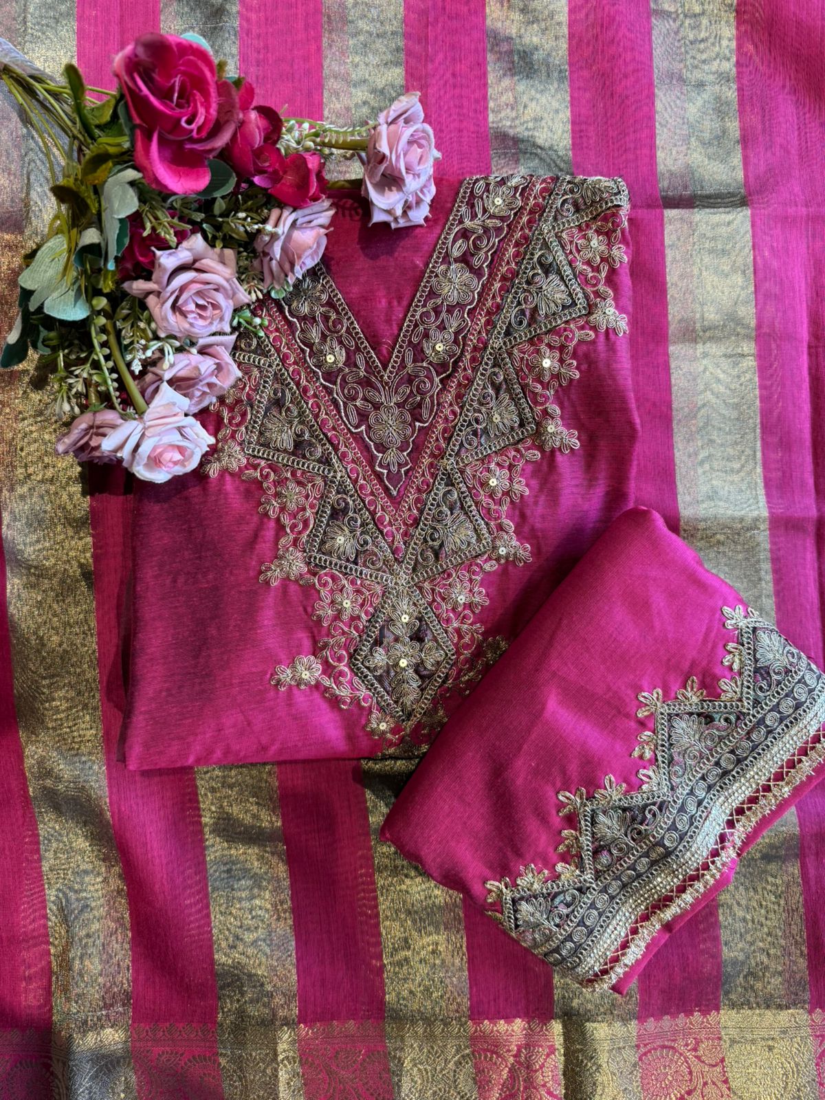 Banarsi silk suit