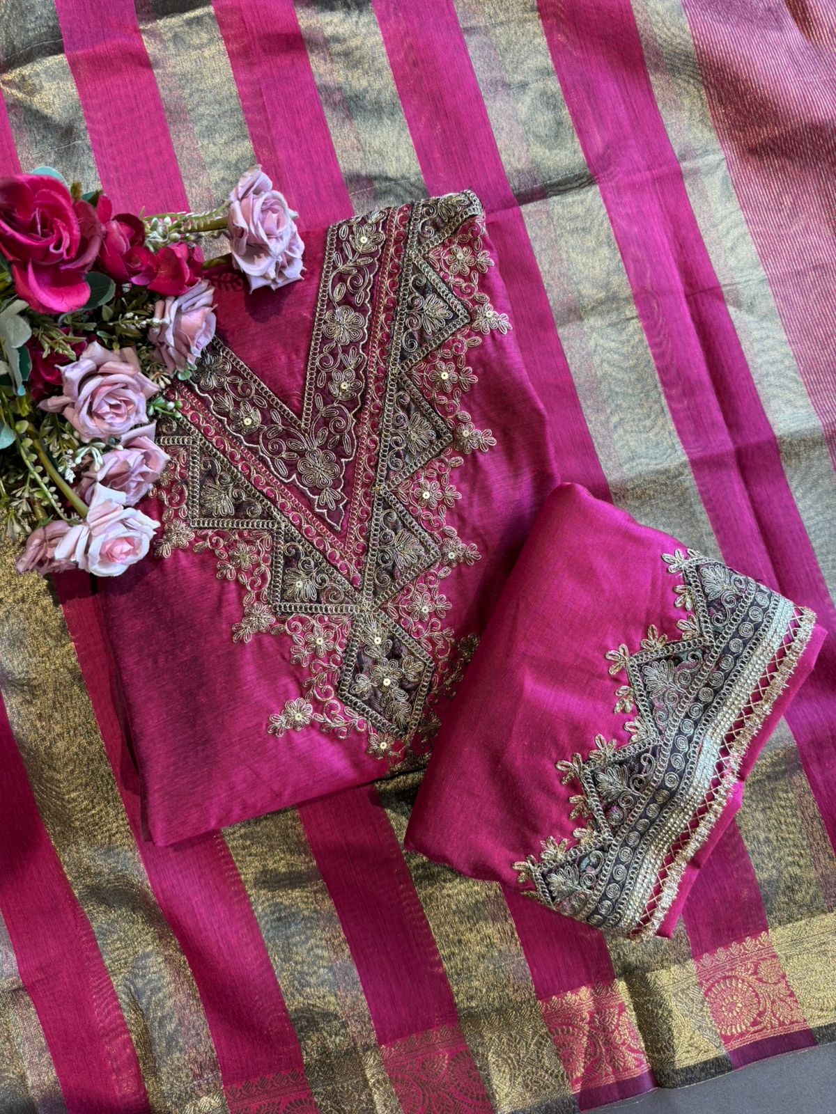 Banarsi silk suit