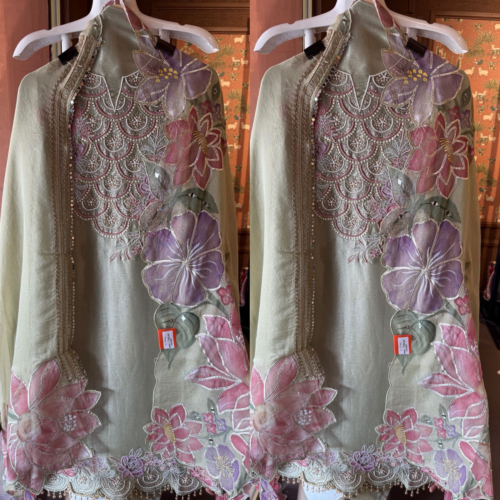 Tissue unstitched Suit set