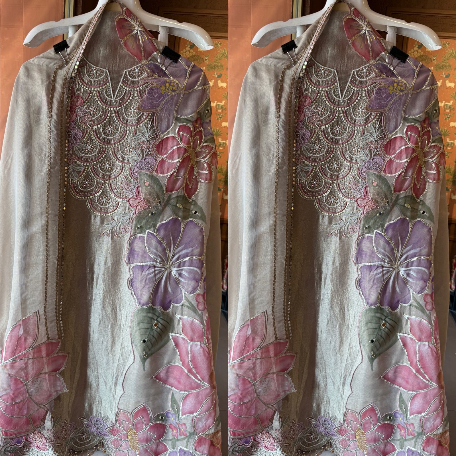 Tissue unstitched Suit set