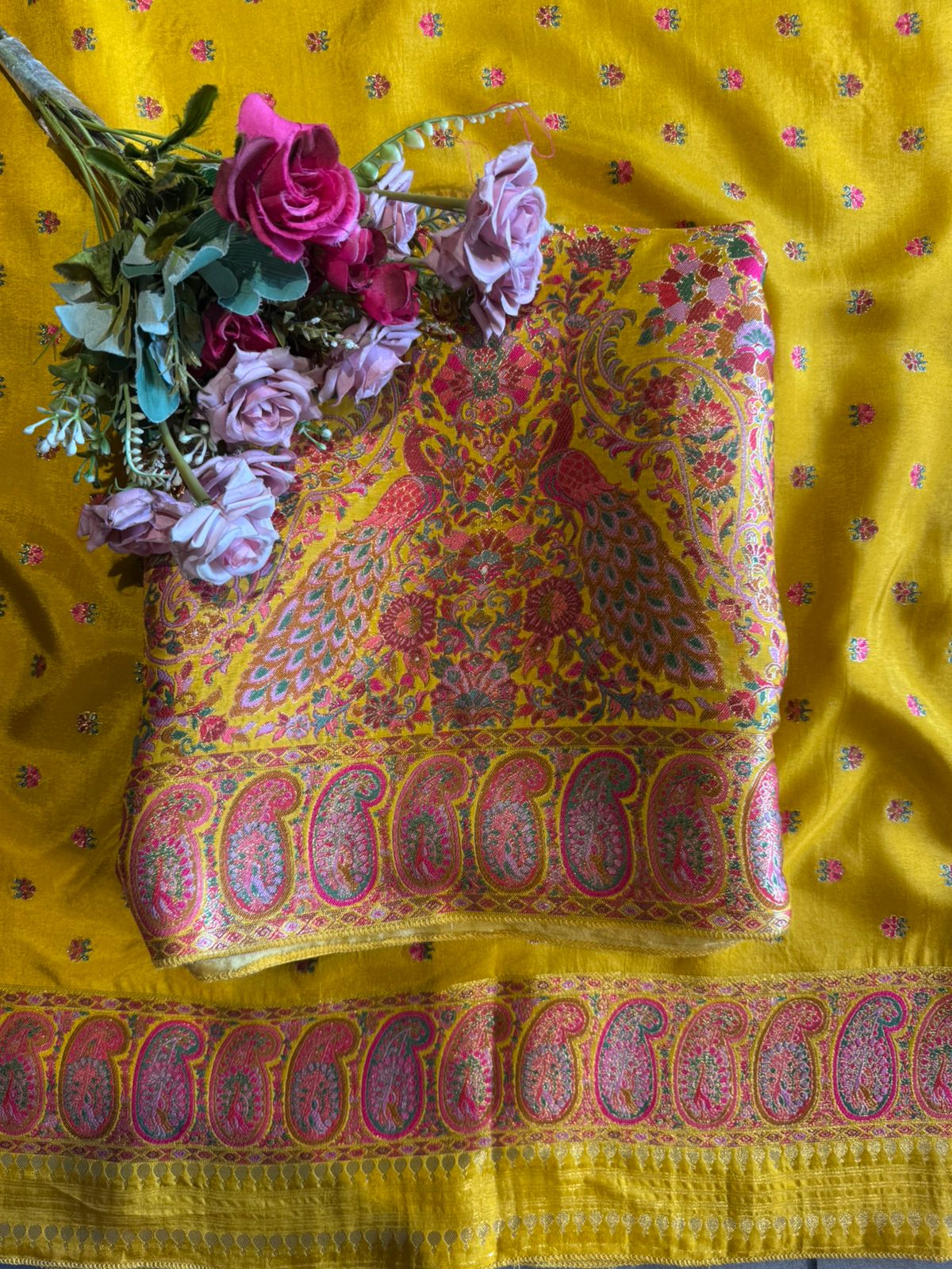 Kashmiri Kani Banarasi Brocade Unstitched Suit