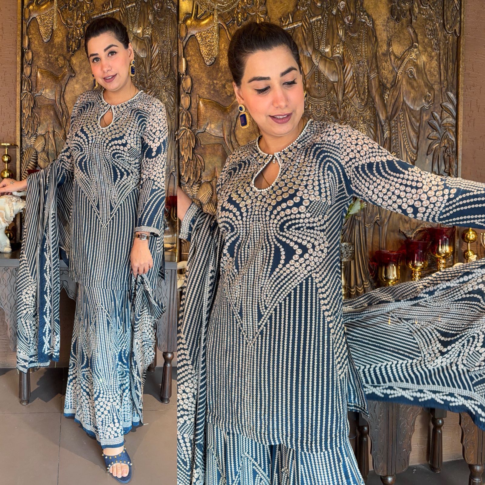 Silk Fabric Sharara set