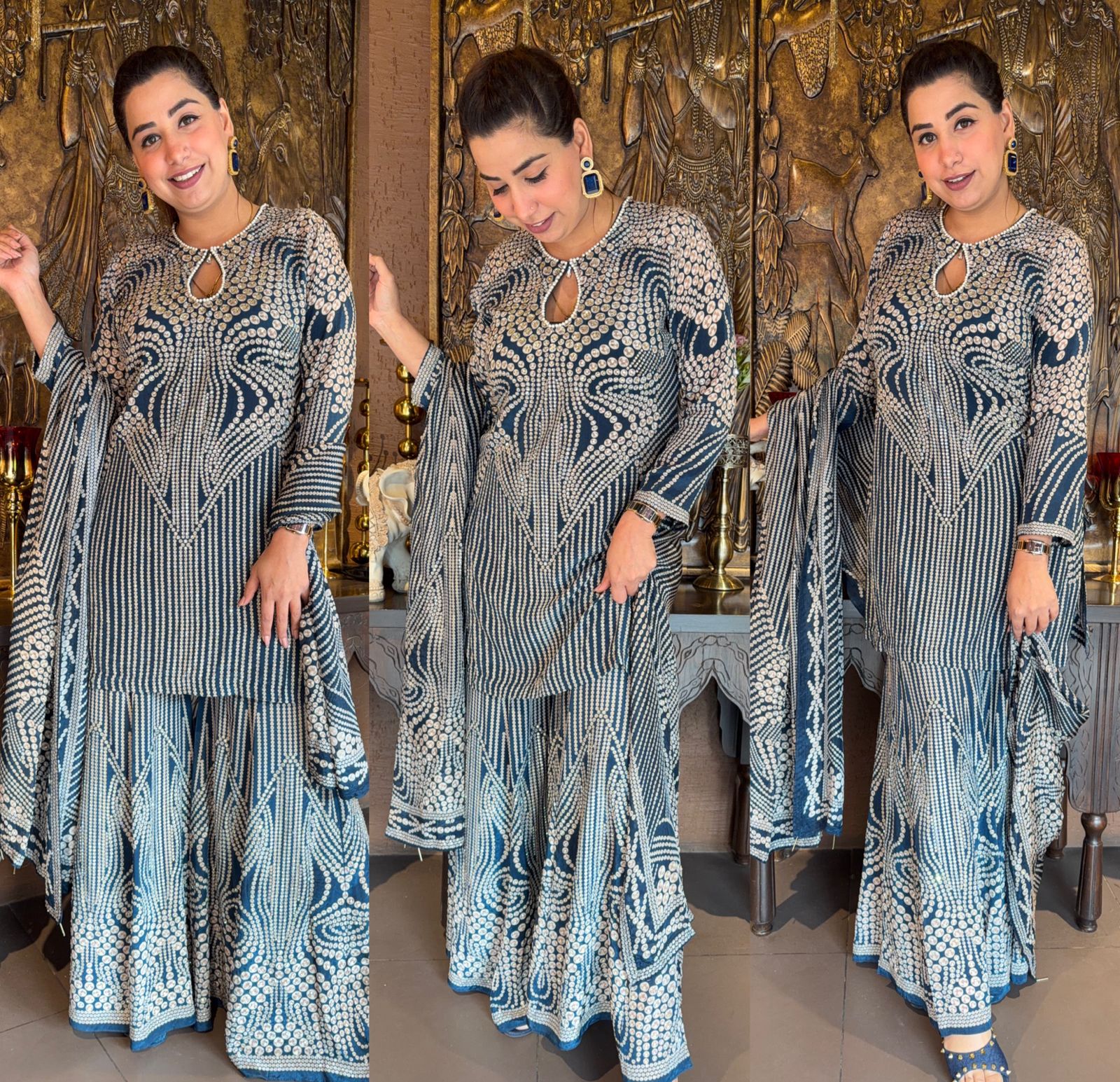 Silk Fabric Sharara set