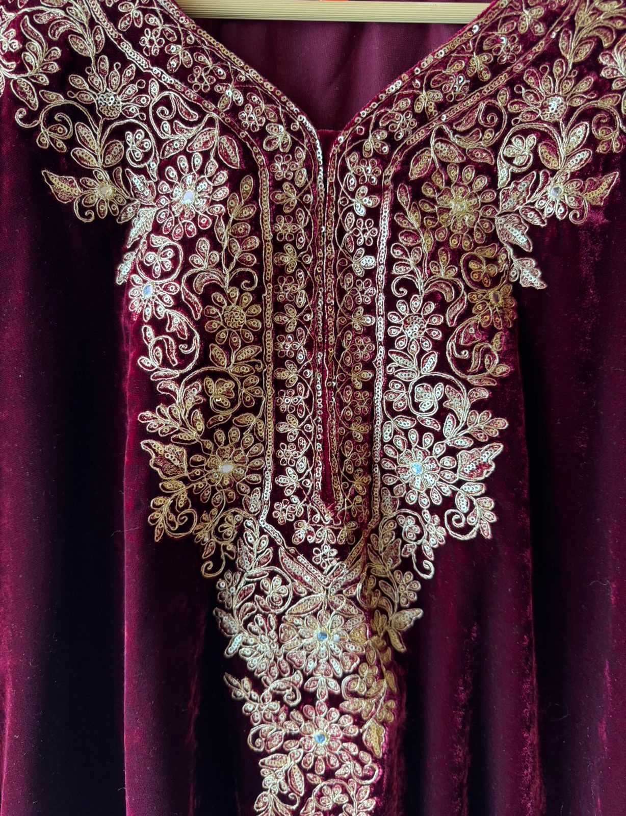 Velvet kurta peplum style/ethnic tunic