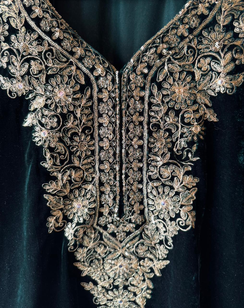 Velvet kurta peplum style/ethnic tunic